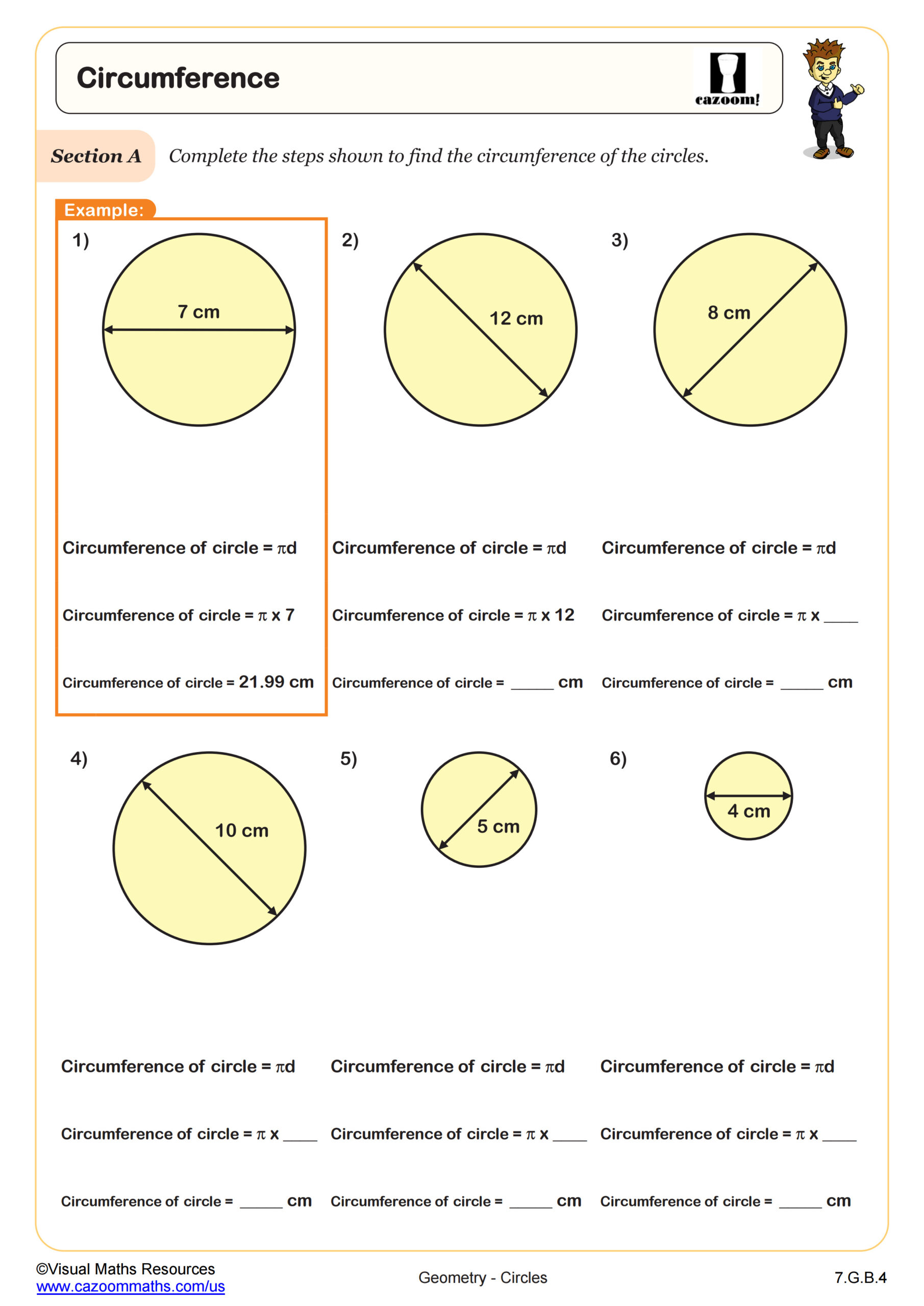 Circumference Of Circles Worksheet Fun And Engaging 7th Grade PDF