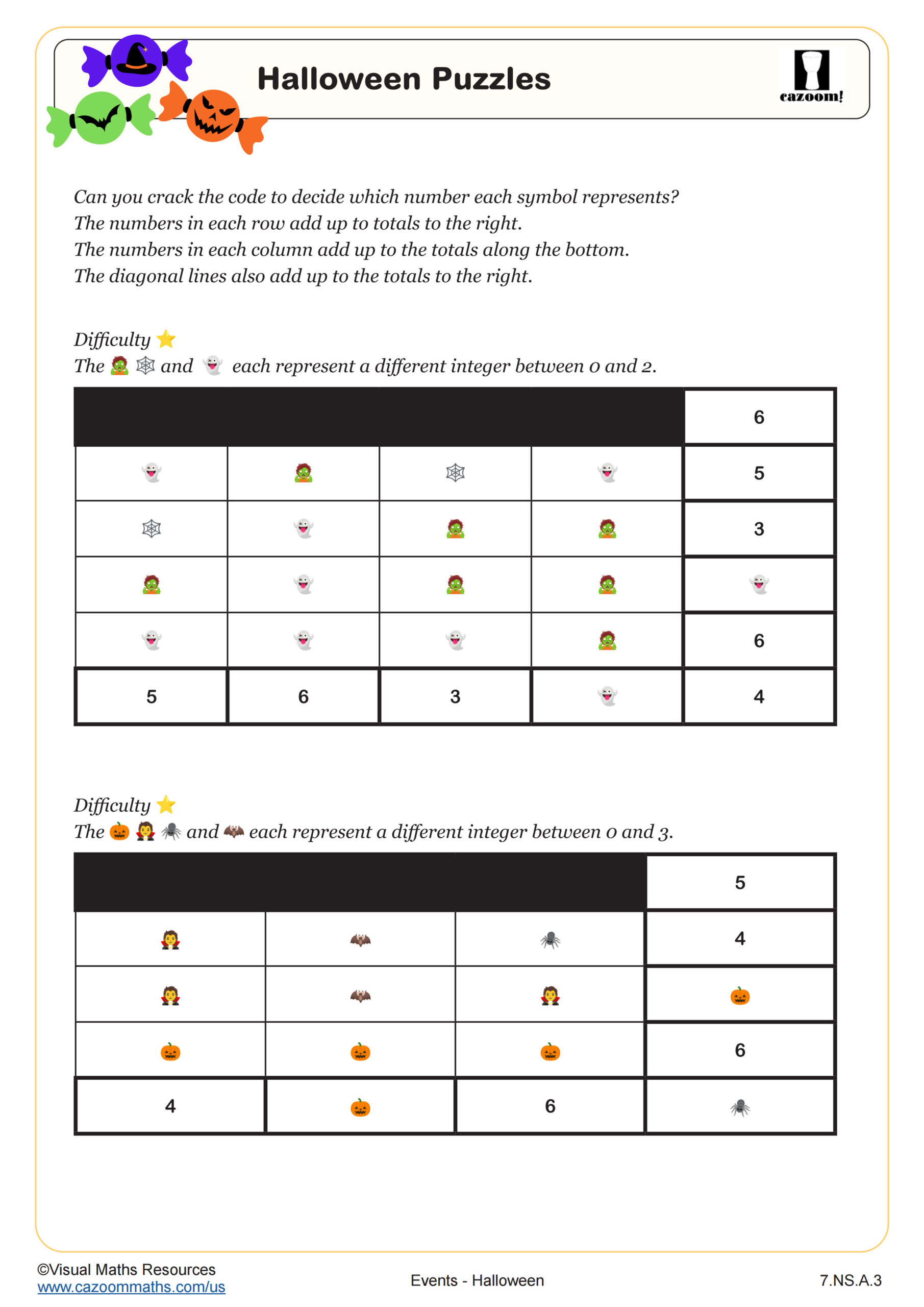 Preview of Halloween Puzzles