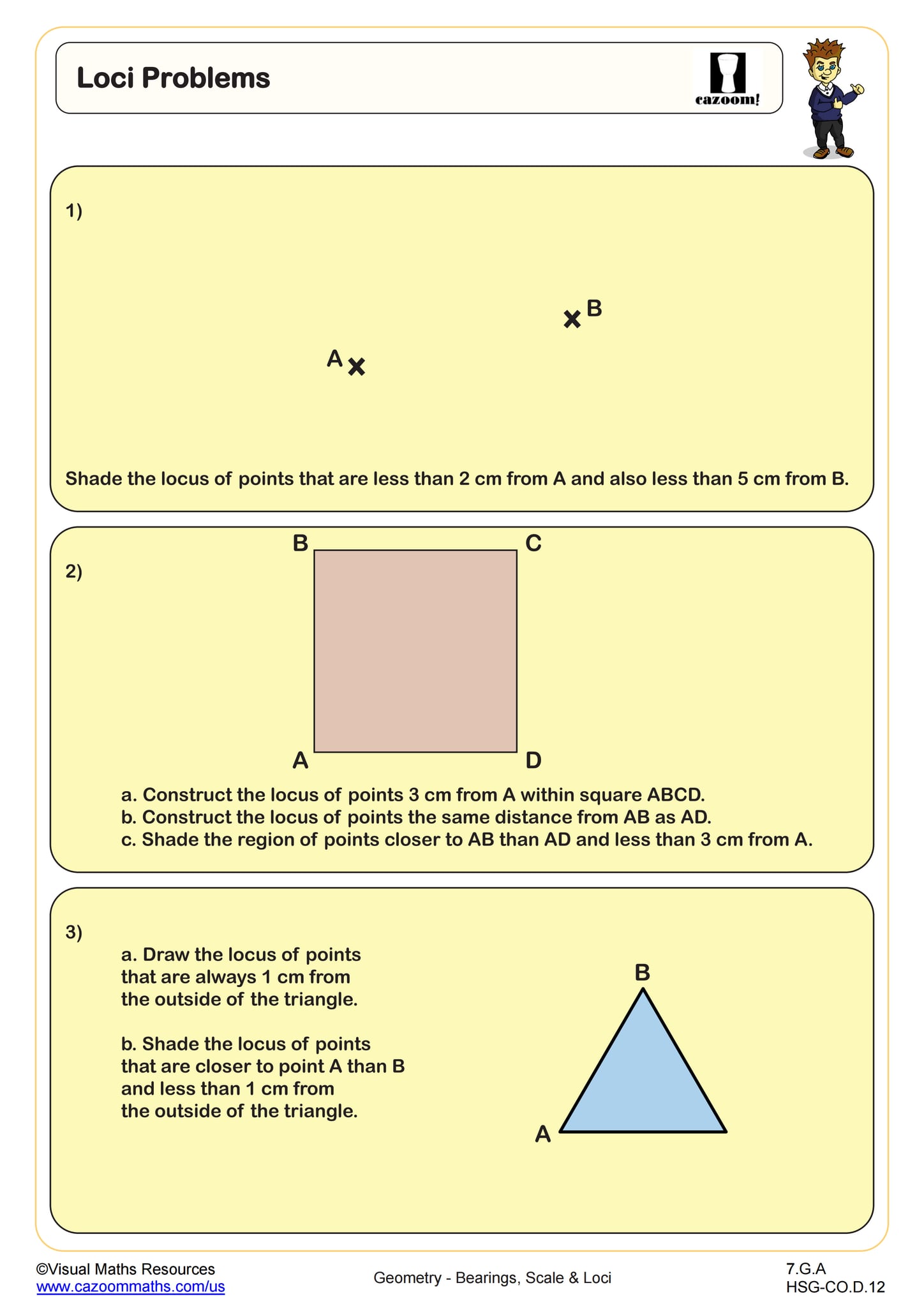 Loci Problems Worksheet Fun and Engaging 7th Grade PDF Worksheets