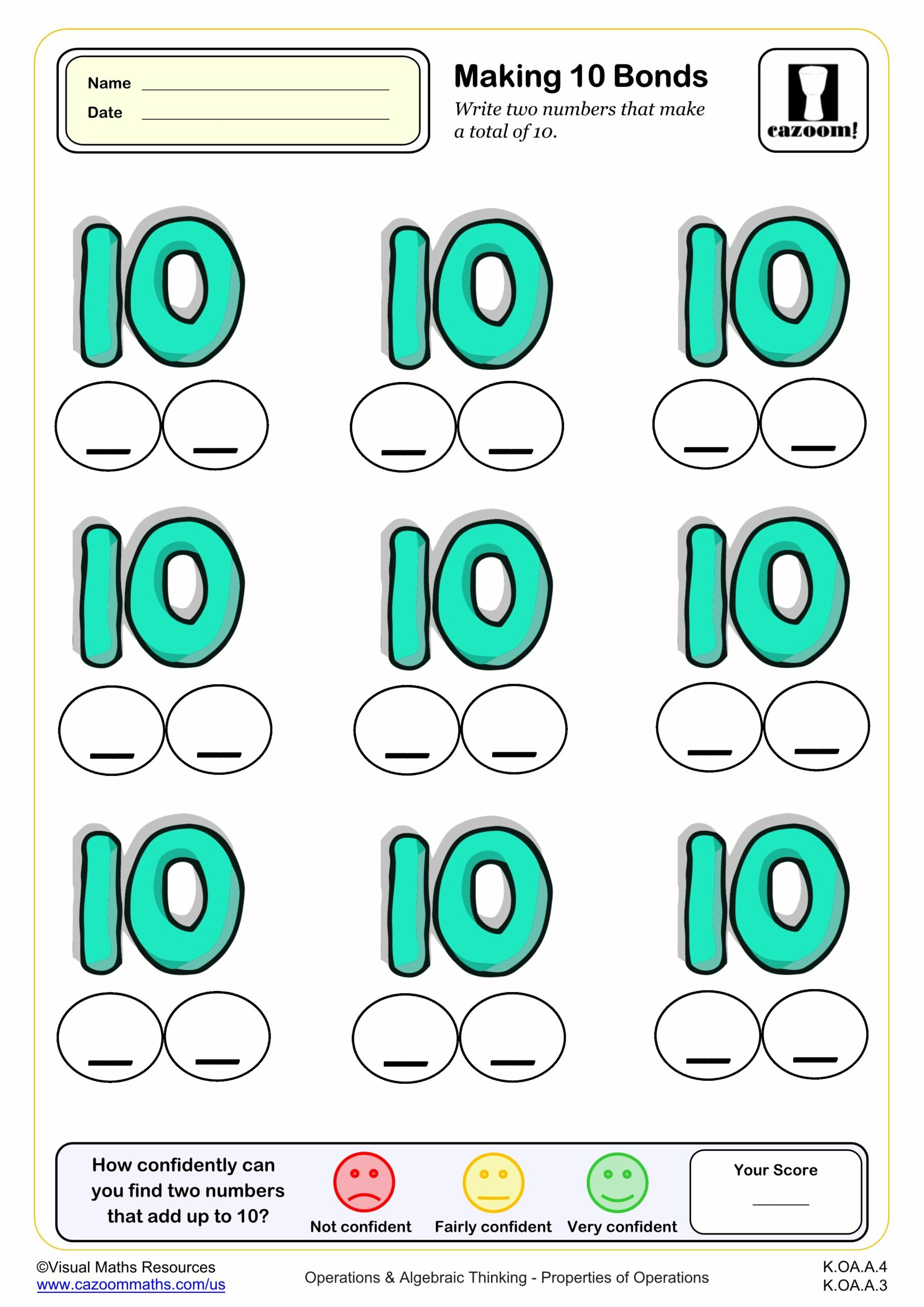 Preview of Making 10 (BONDS)
