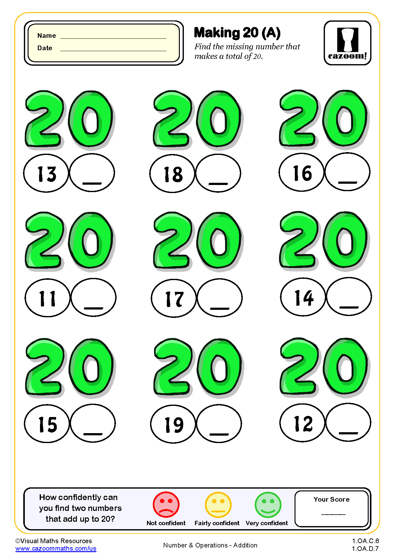Preview of Making 20 (A)