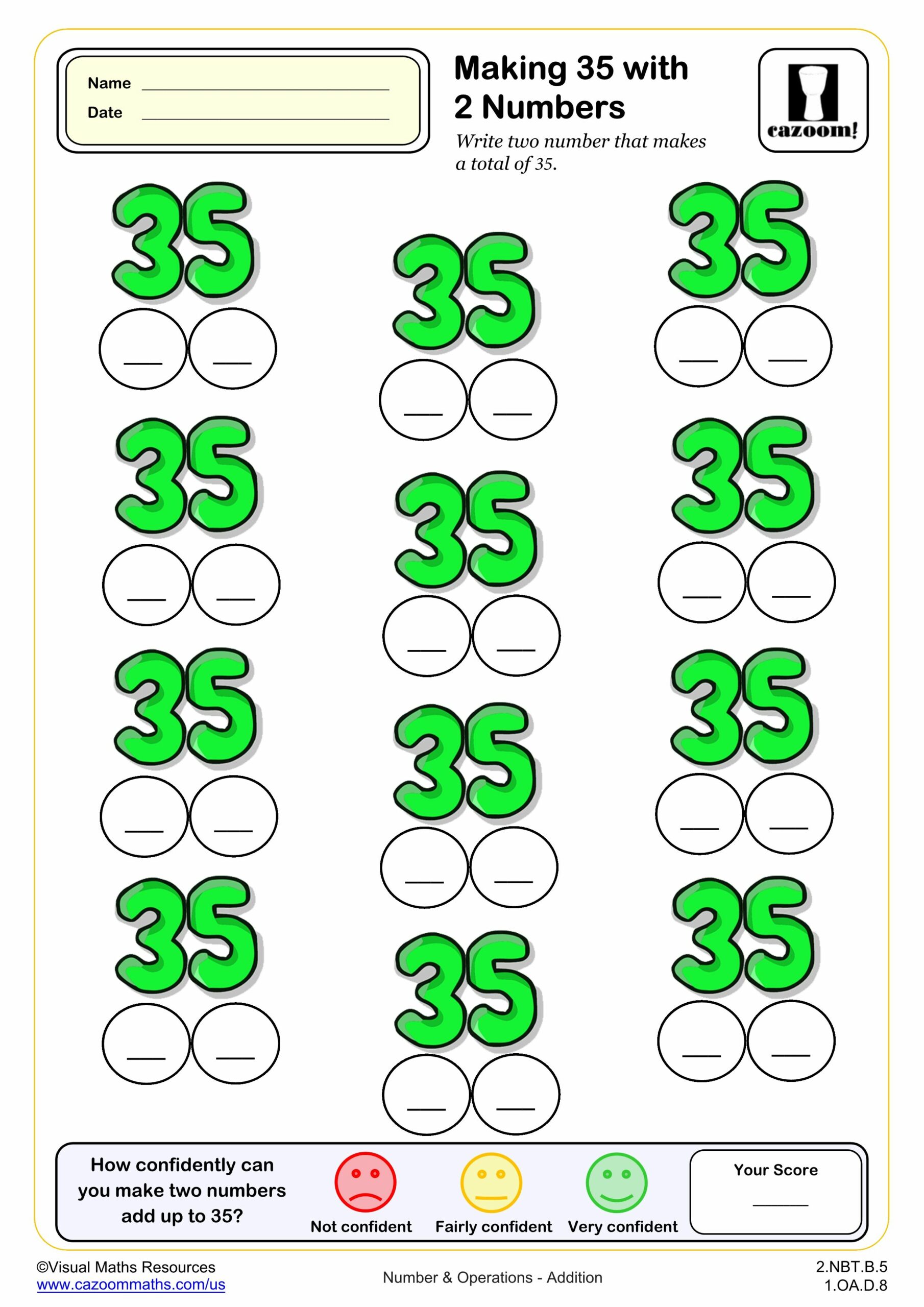 Preview of Making 35 (blanks)