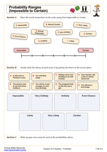 Probability with Dice Worksheet | Fun and Engaging 7th Grade PDF Worksheets