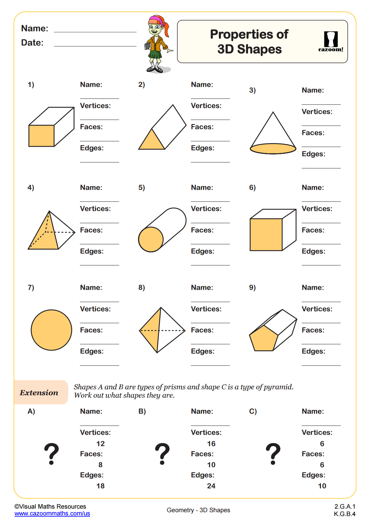 Preview of Properties of 3D Shapes