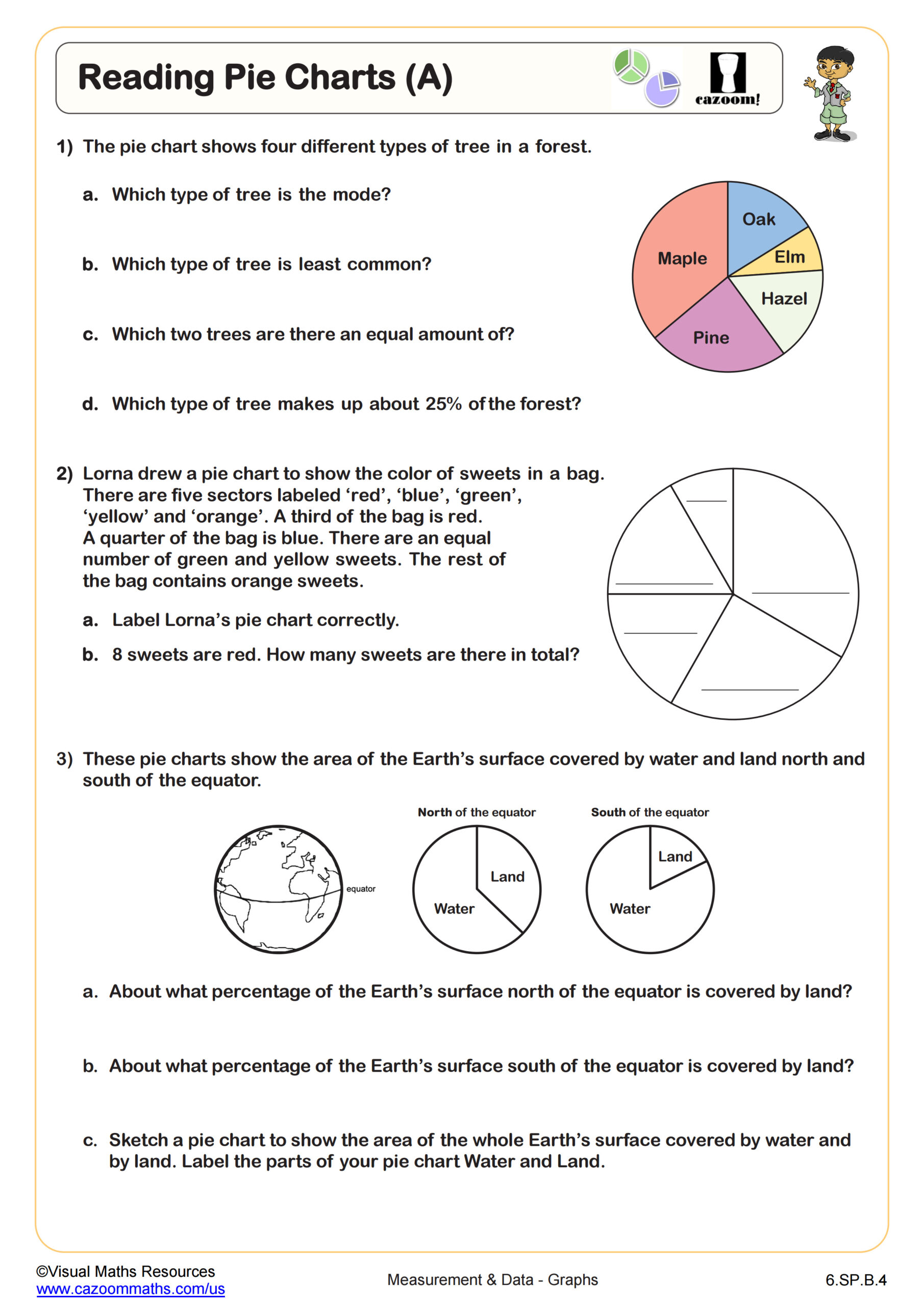 Preview of Reading Pie Charts (A)