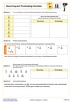 Recurring and Terminating Decimals Worksheet | PDF Printable Number ...
