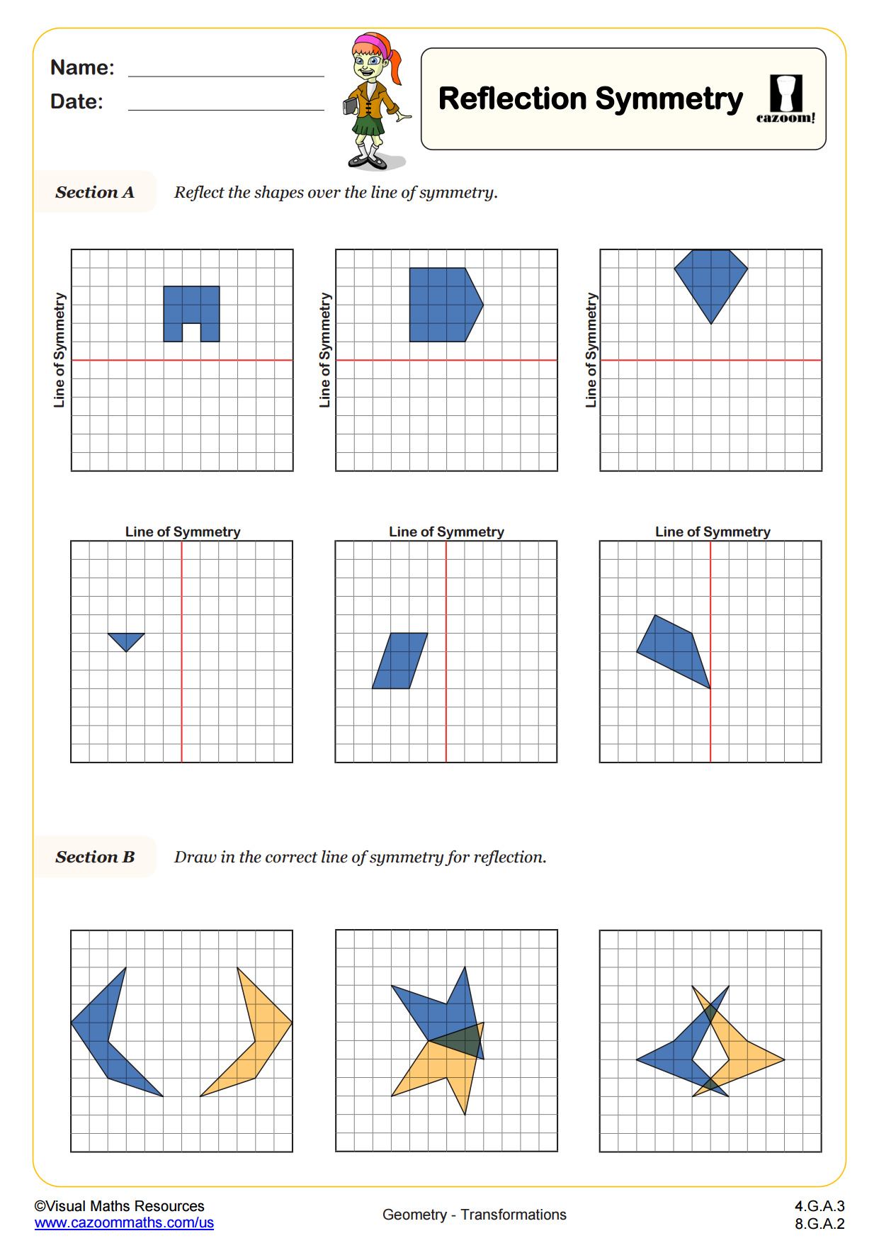 Reflection Symmetry 4th Grade PDF Geometry Worksheets Reflection Symmetry 4th Grade PDF Geometry Worksheets