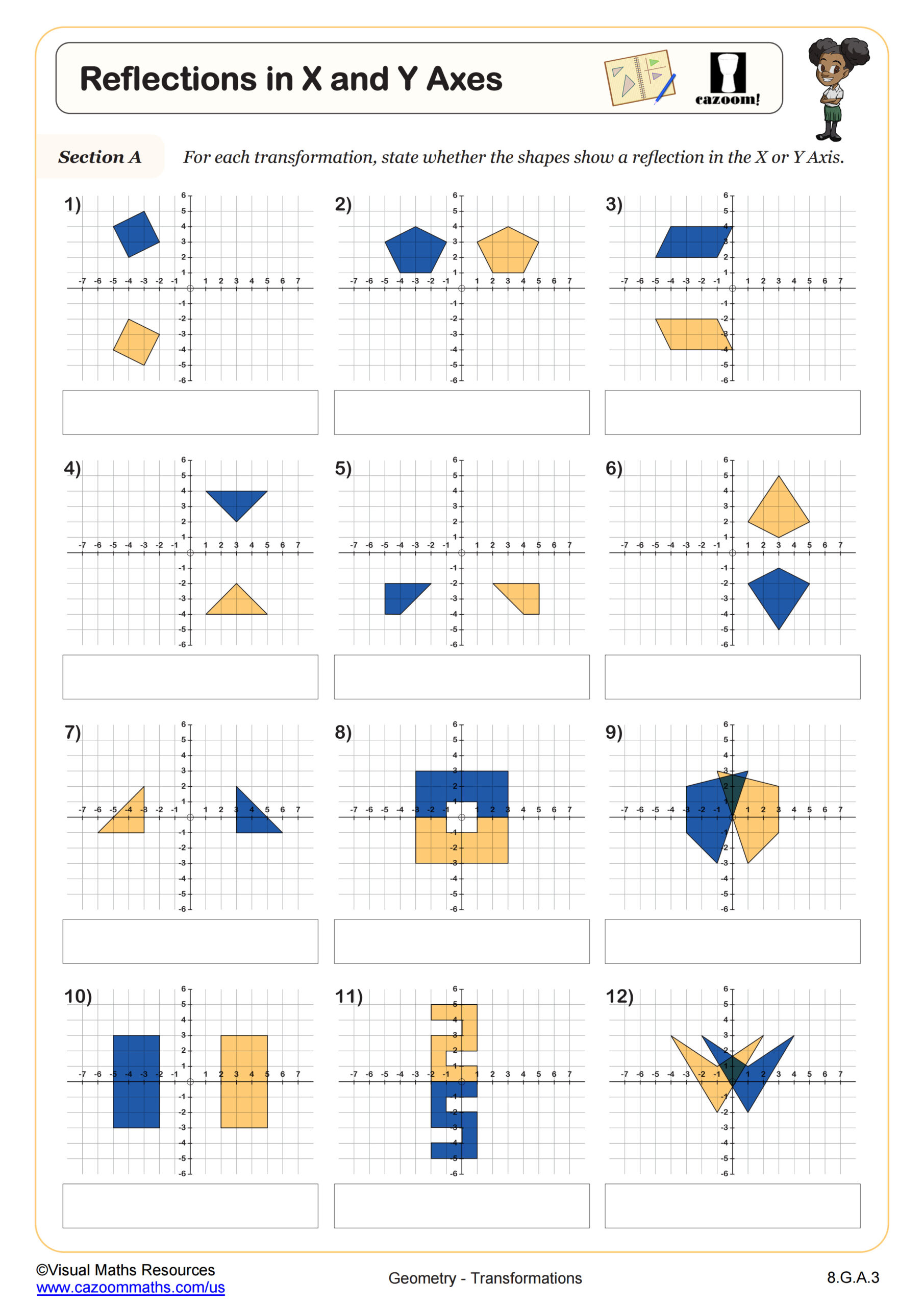 Preview of Reflection in X and Y Axes