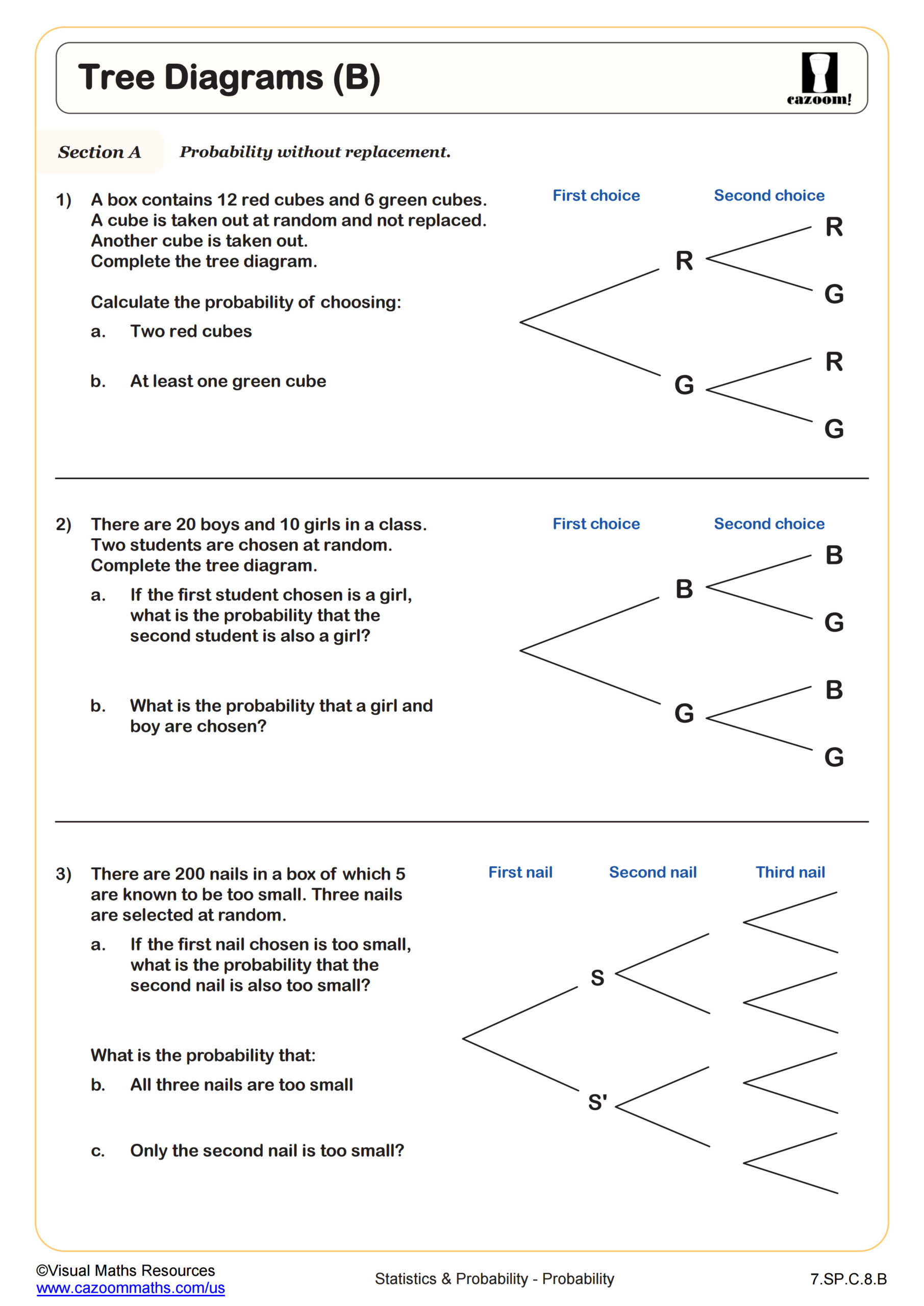 Preview of Tree Diagrams (B)