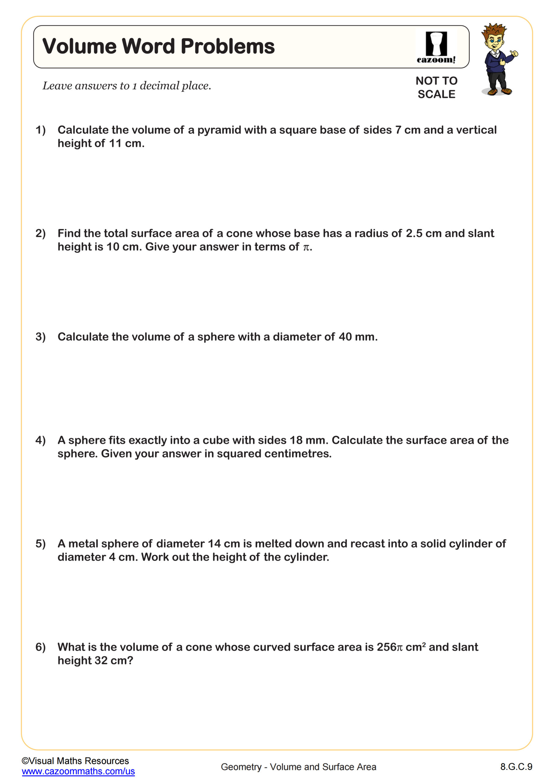 Preview of Volume Word Problems