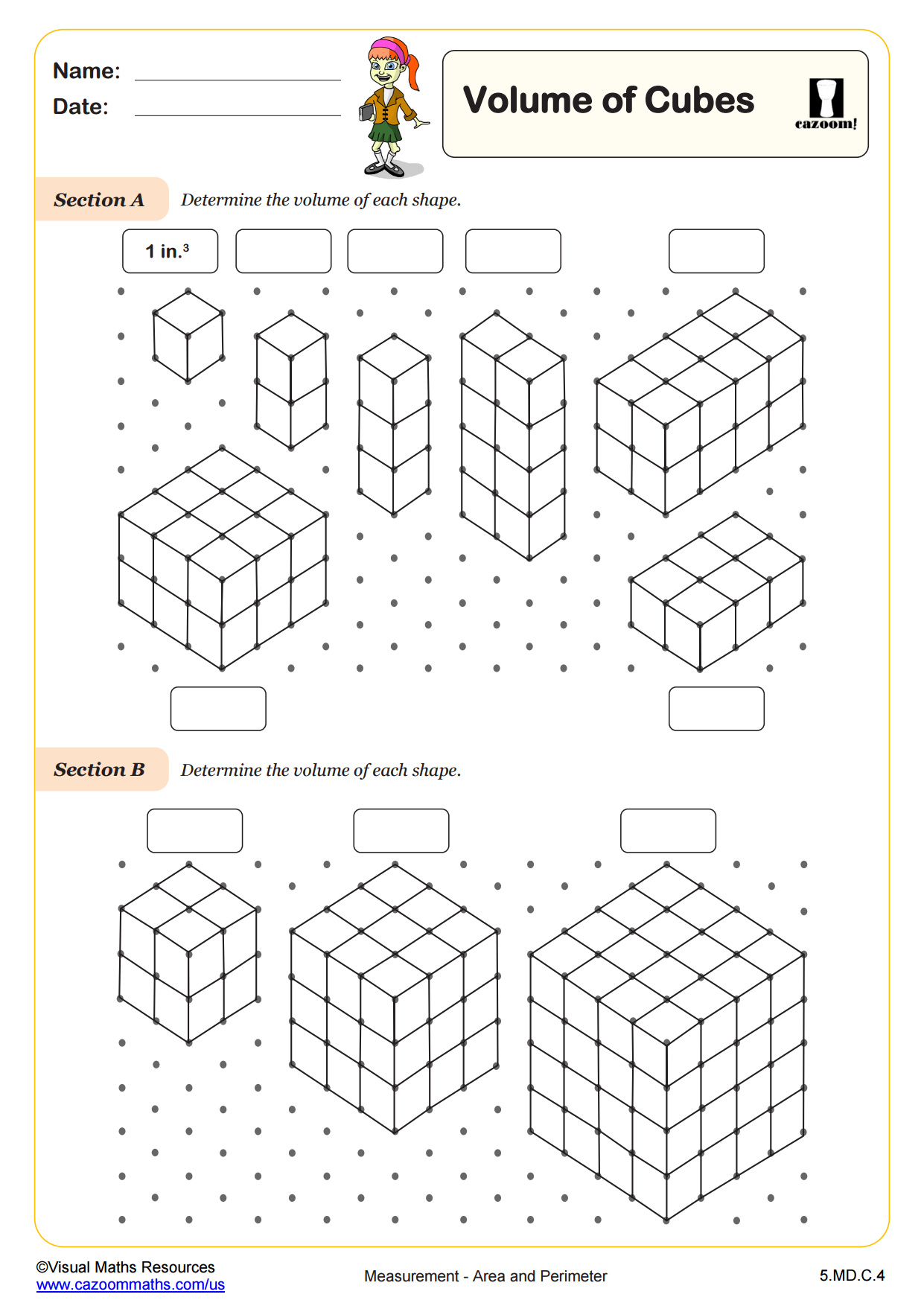 Preview of Volume of Cubes
