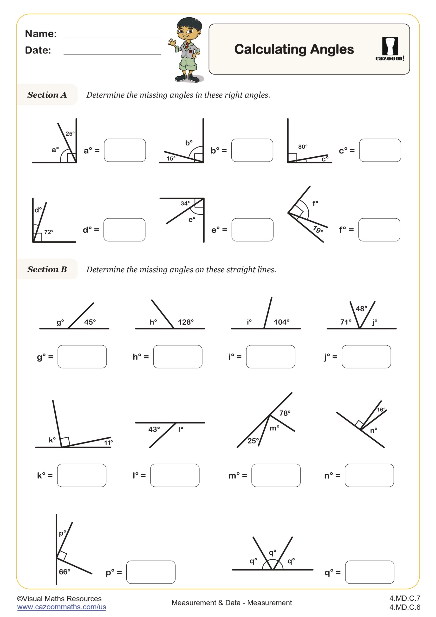 Preview of Calculating Angles
