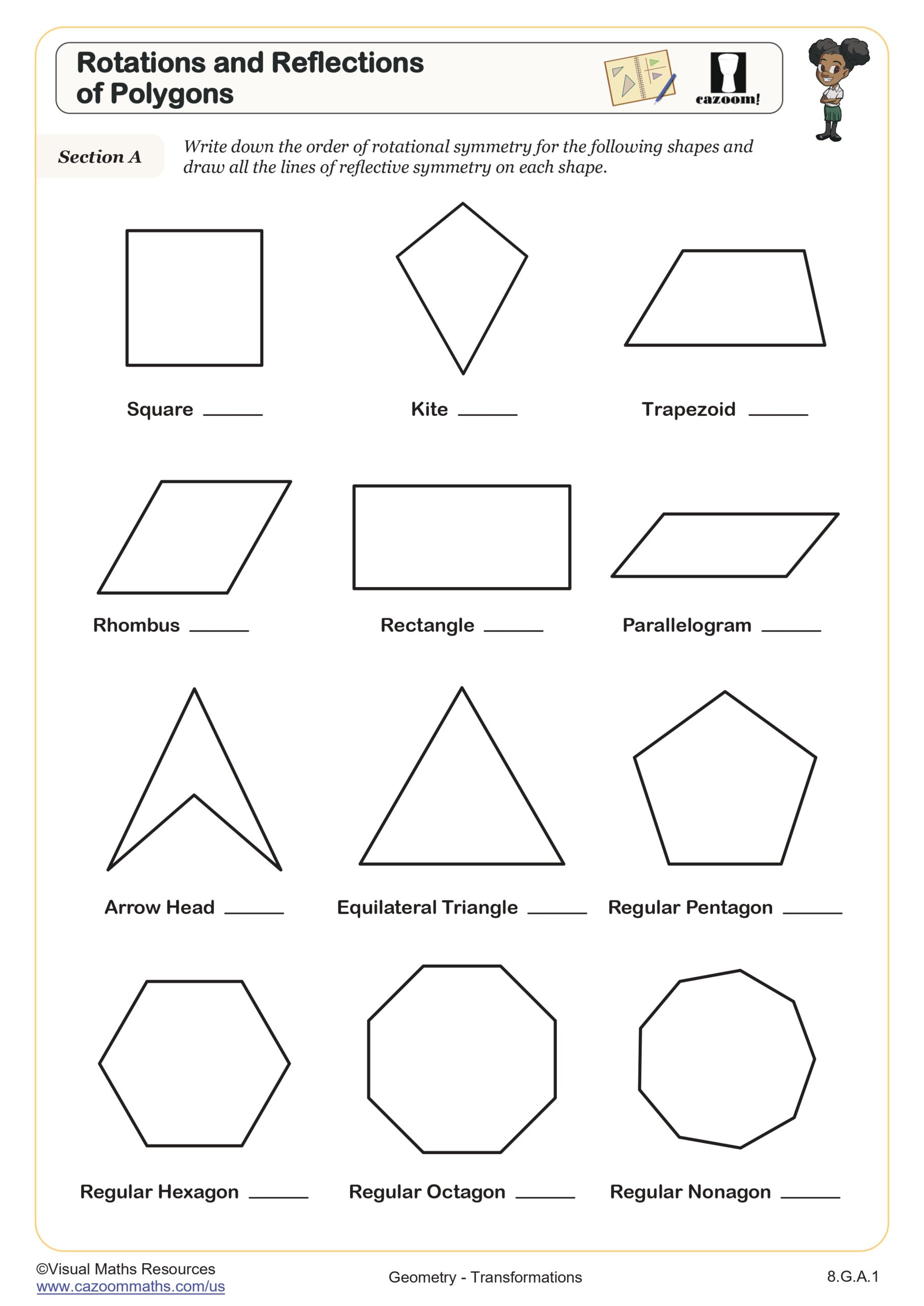 GEOMETRY ROTATIONS WORKSHEET PDF visual data 4