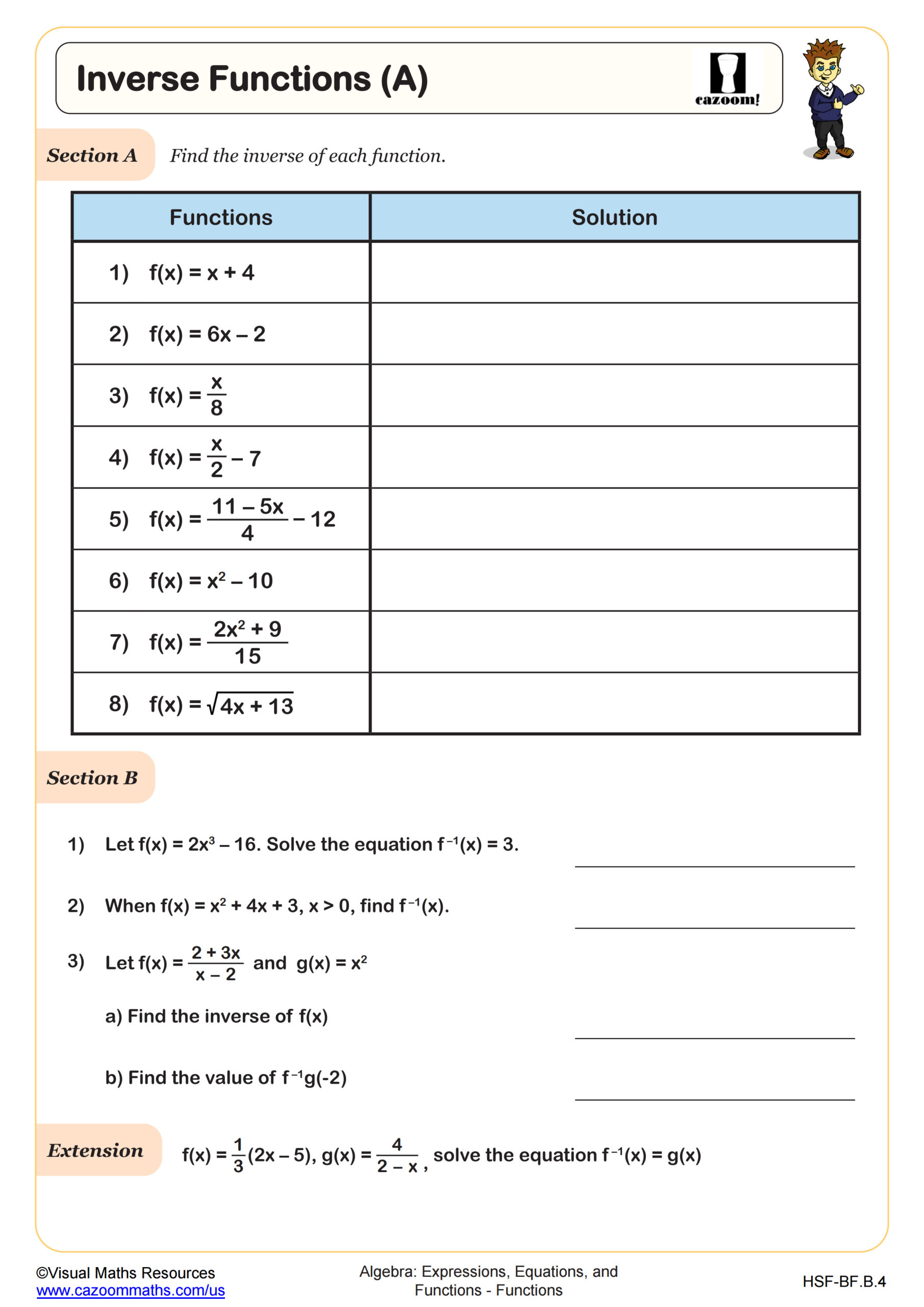 Integrated Math 3 Worksheets