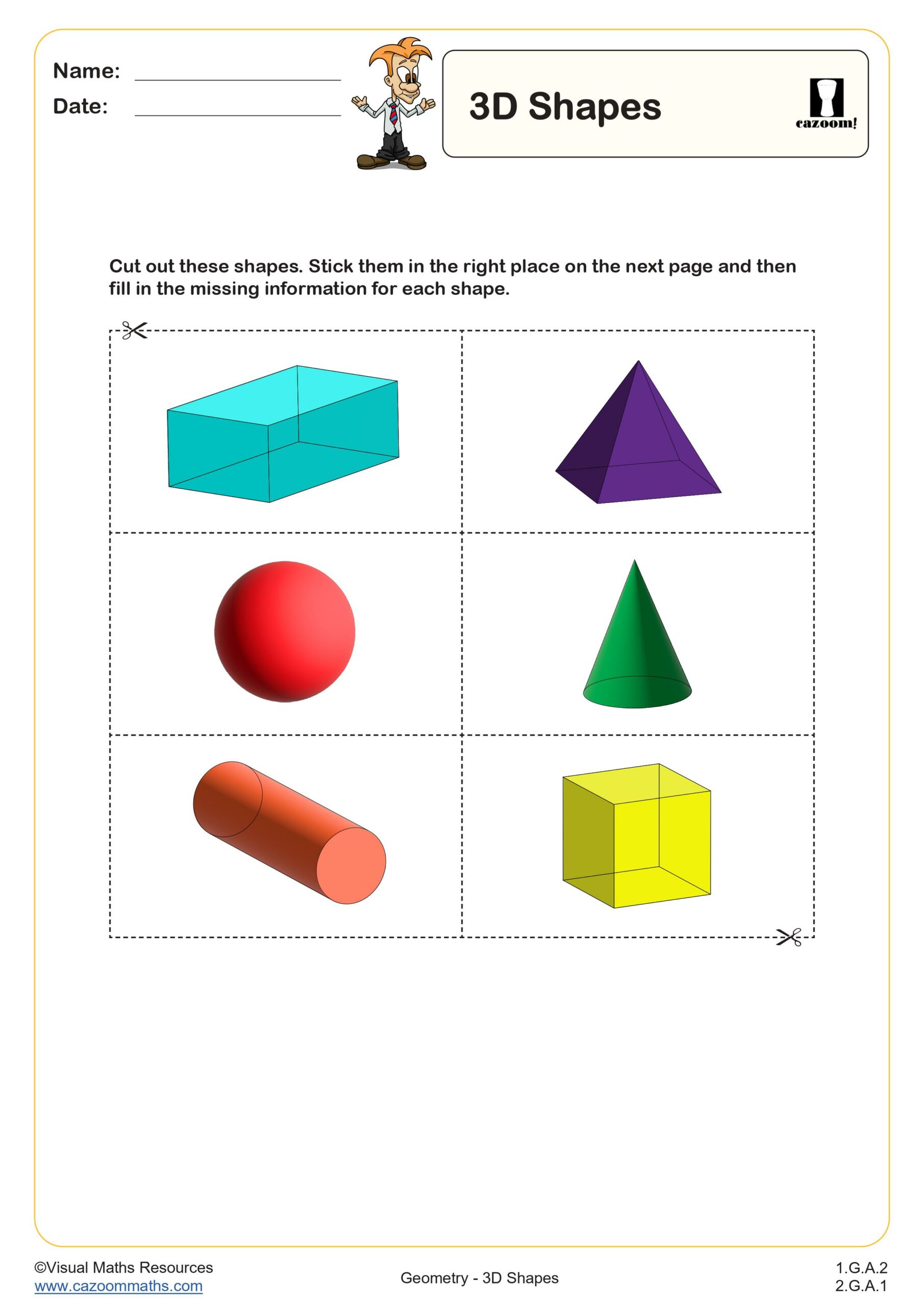 Cazoom Maths Properties Of Shapes 3D Shapes Images 1 Scaled