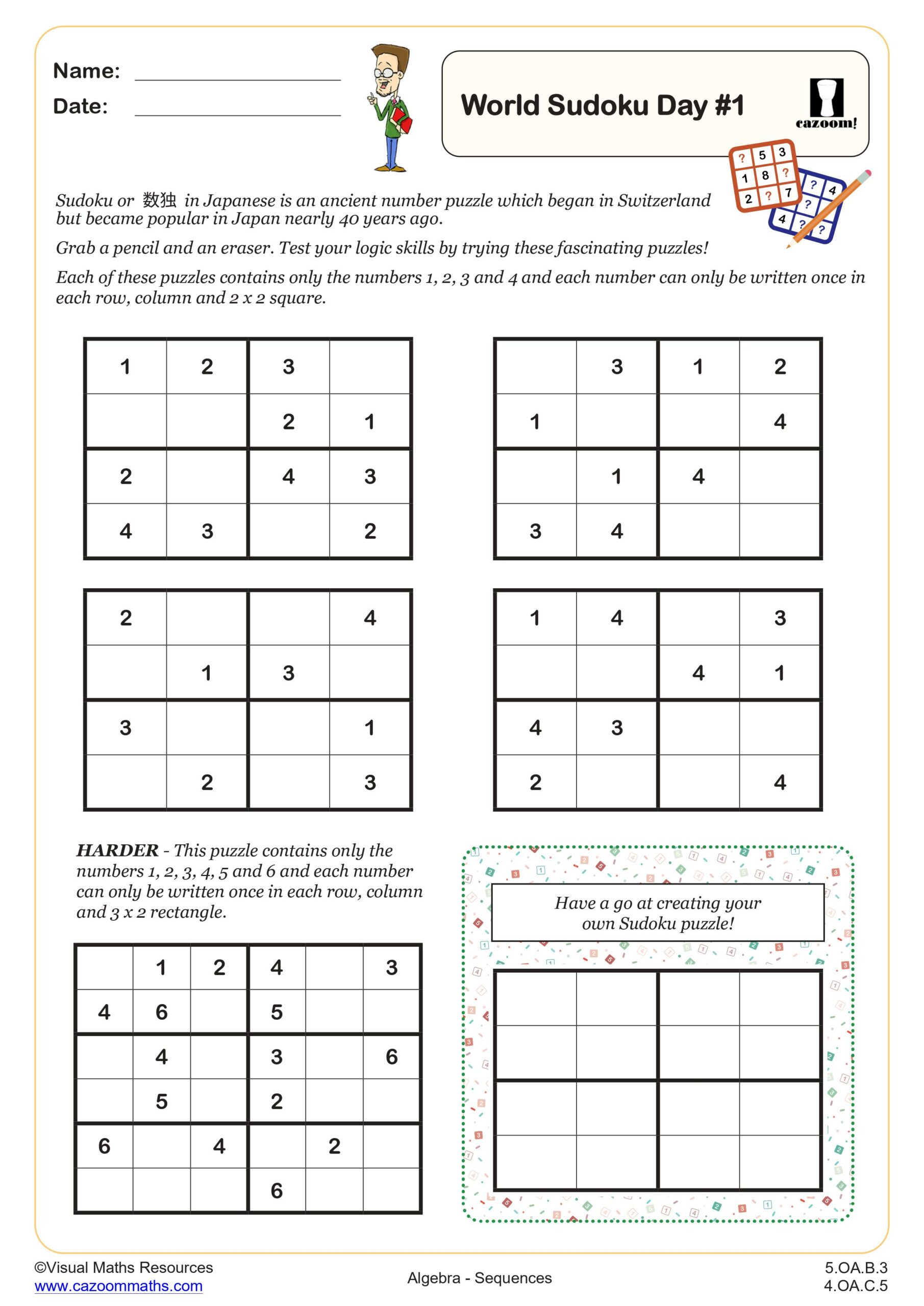 Preview of World Sudoku Day #1