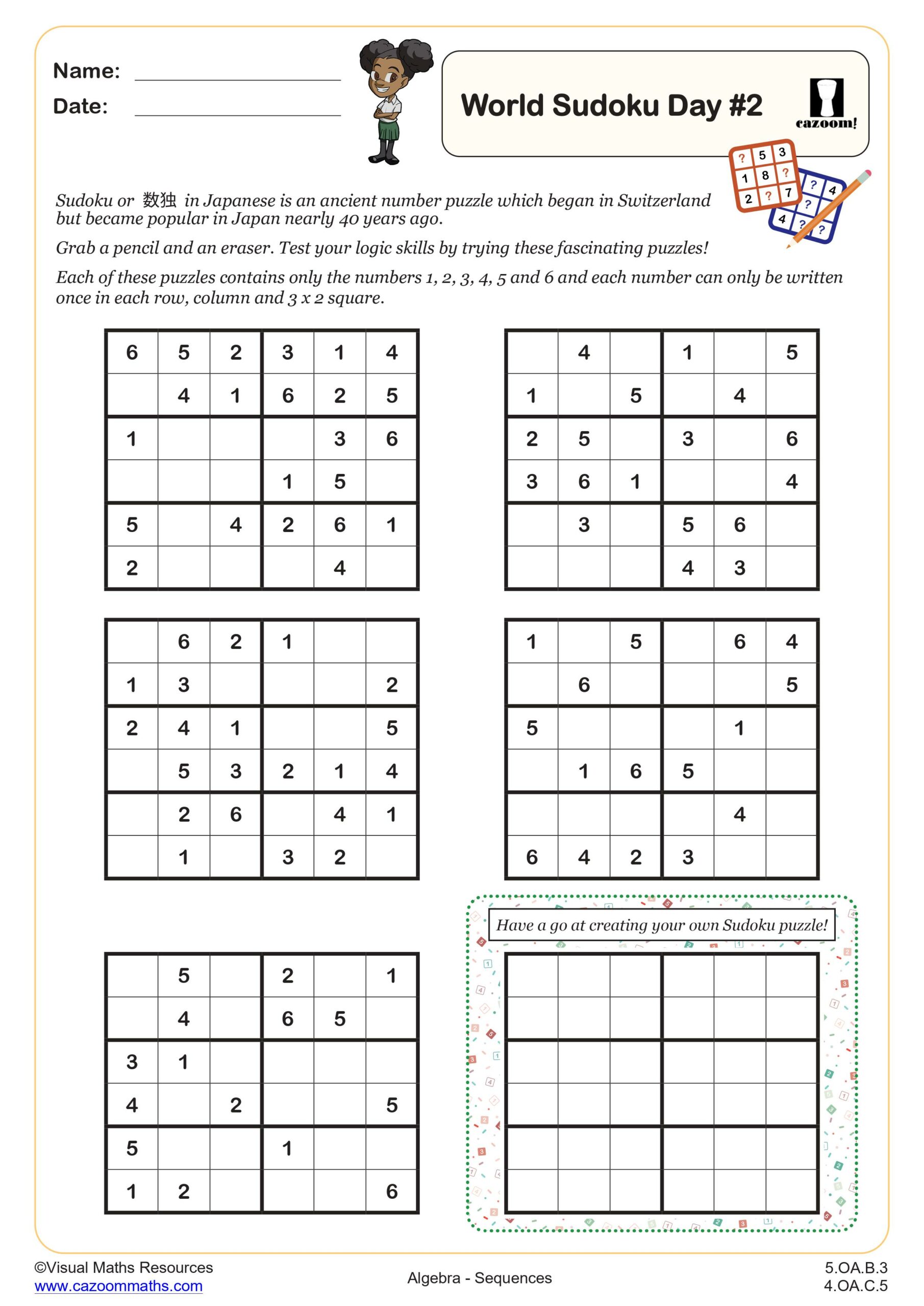 Preview of World Sudoku Day #2