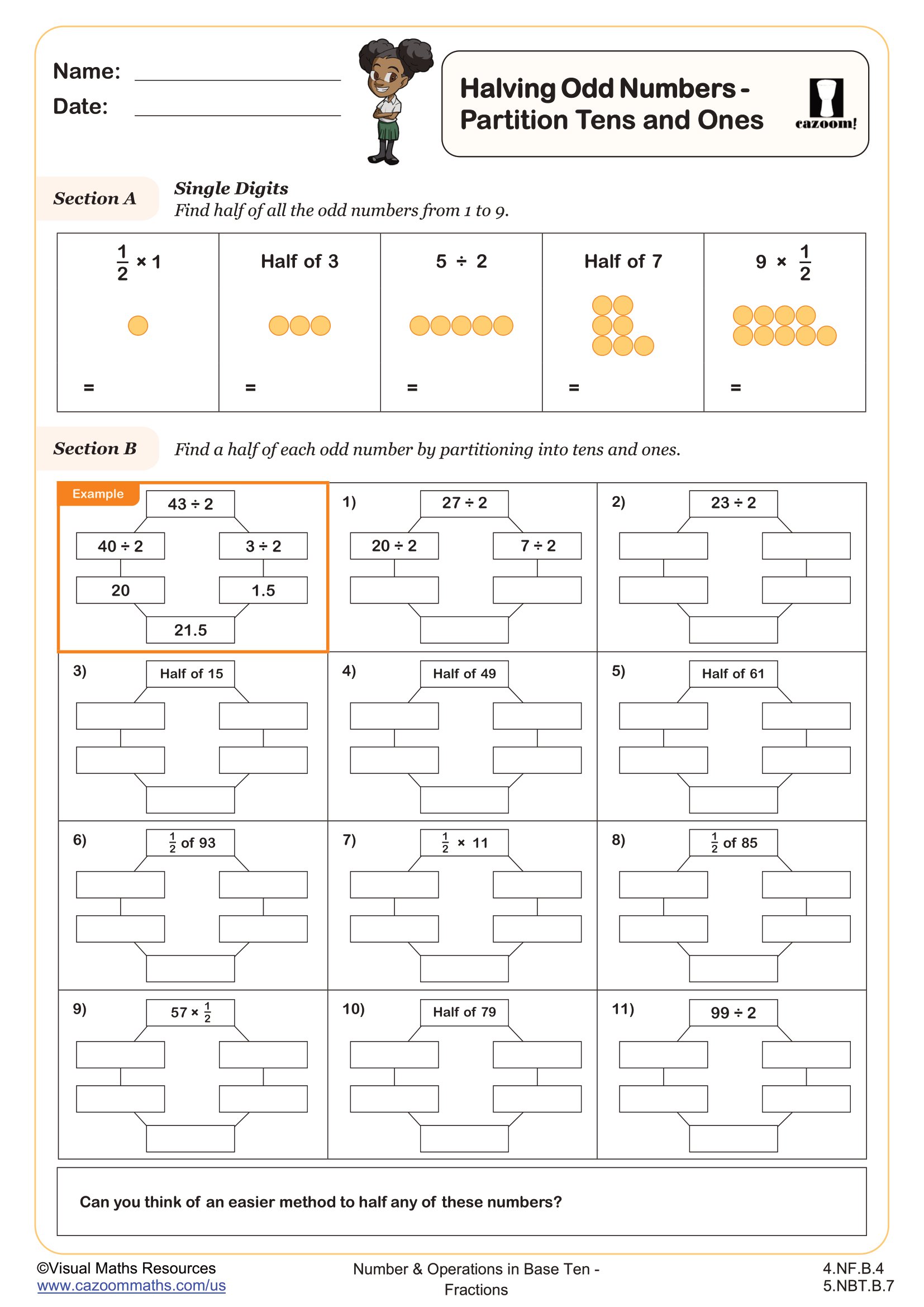 halving-odd-numbers-partition-tens-and-ones-worksheet-fun-and