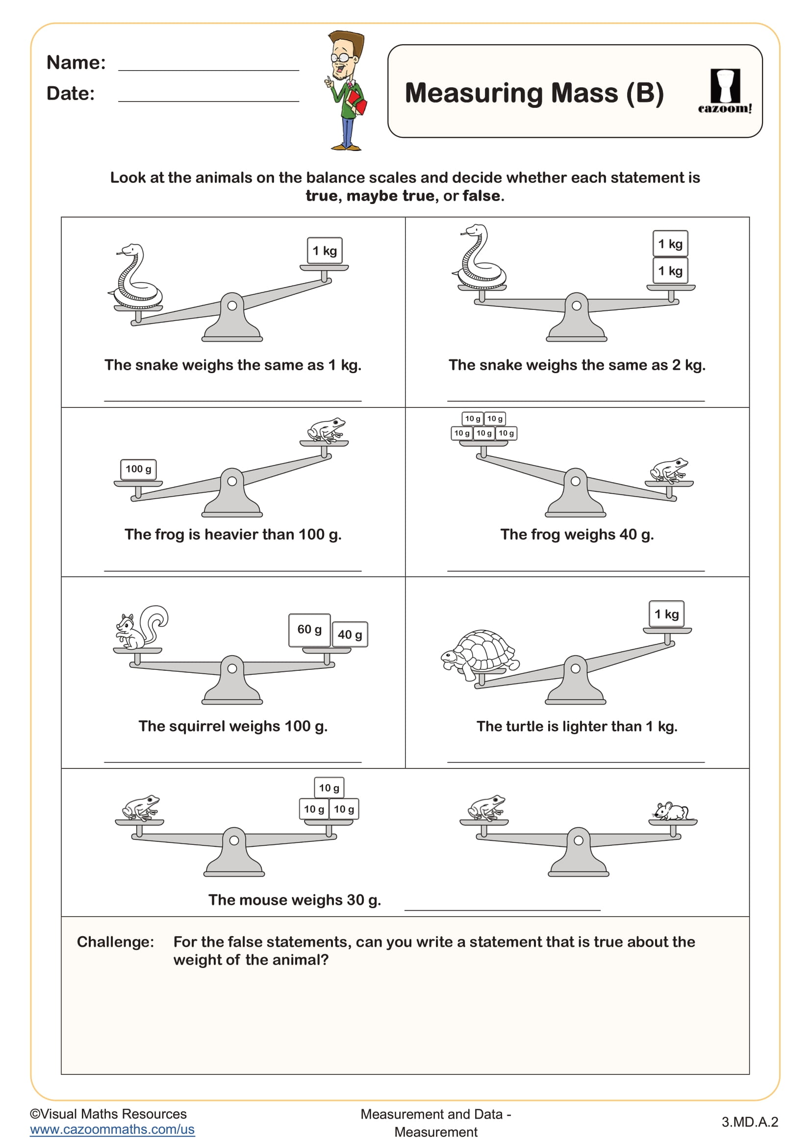 Preview of Measuring Mass (B)