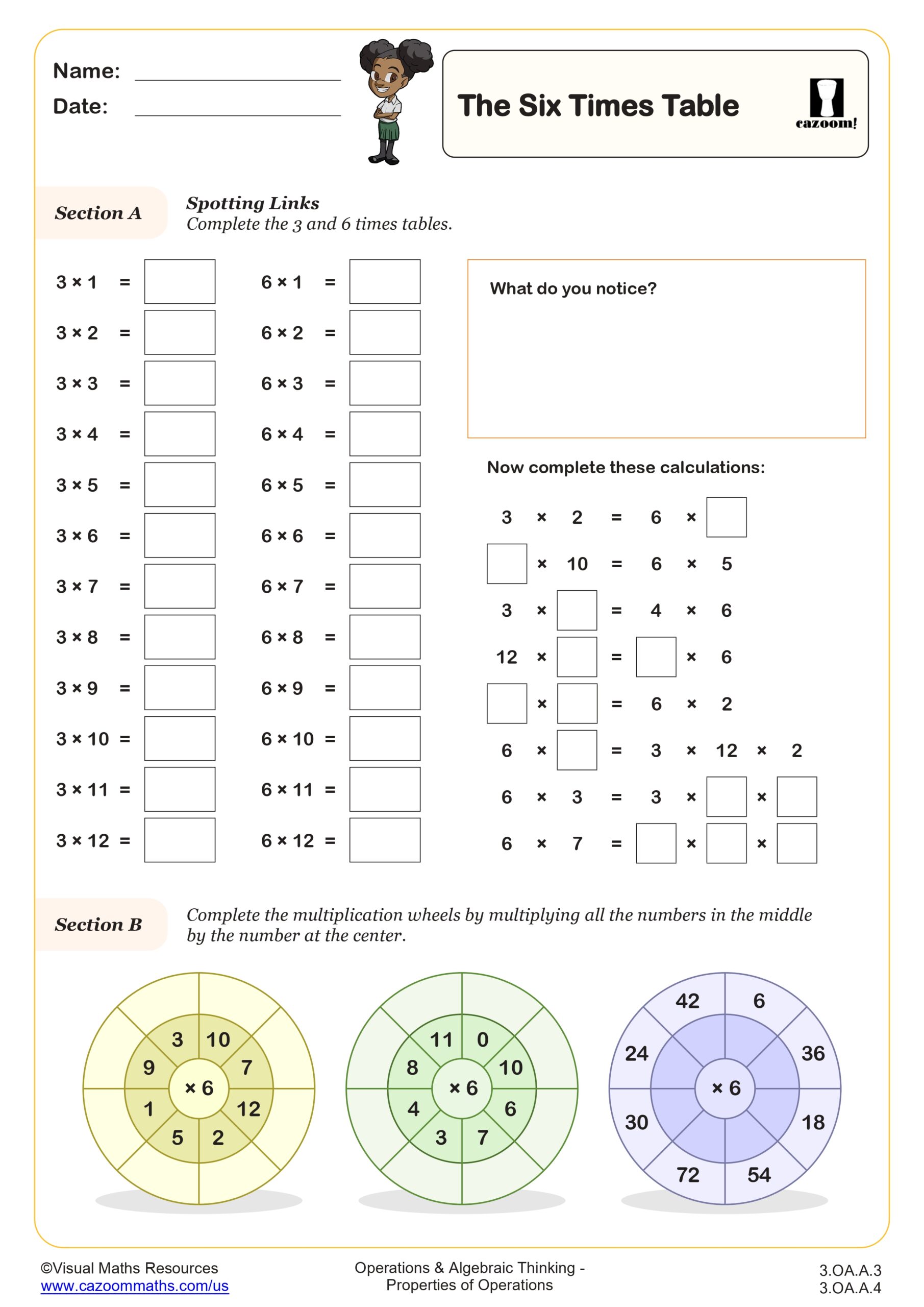 3 Oa A 3 Worksheets Printable 3rd Grade Math Worksheets Cazoom Math