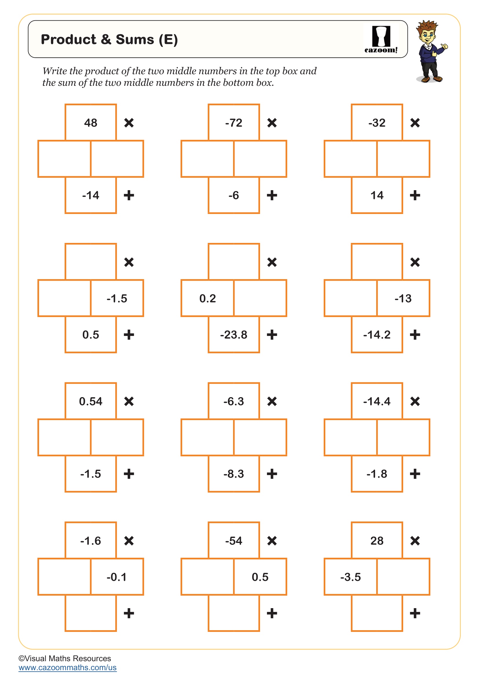 Products and Sums (E) Free Teaching Resource