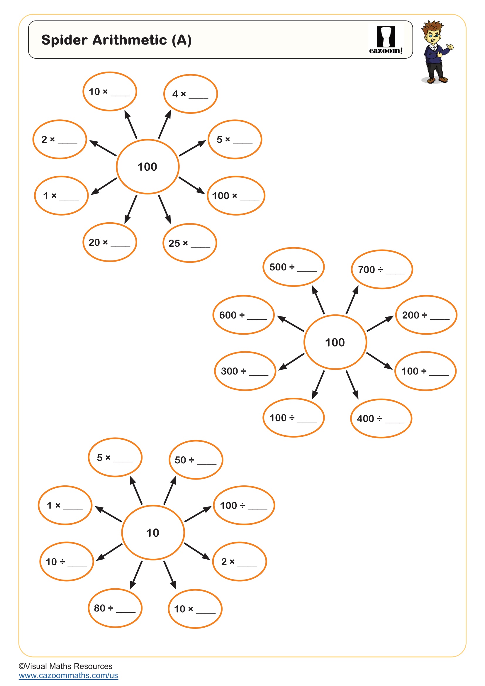 Spider Arithmetic (A) Free Teaching Resource