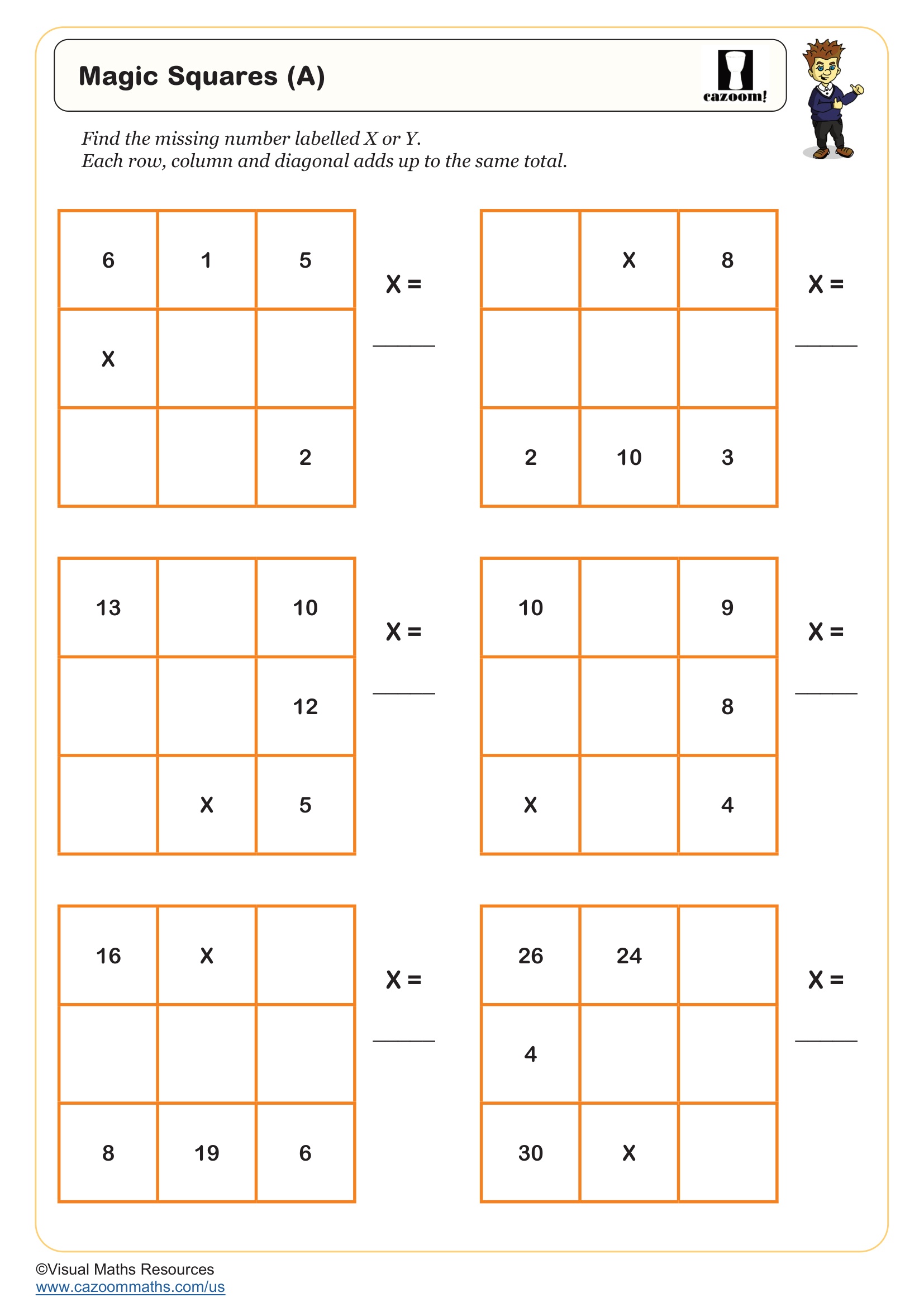 Cazoom20Math.20Starters.20Magic20Squares Magic Squares Free Teaching Resource