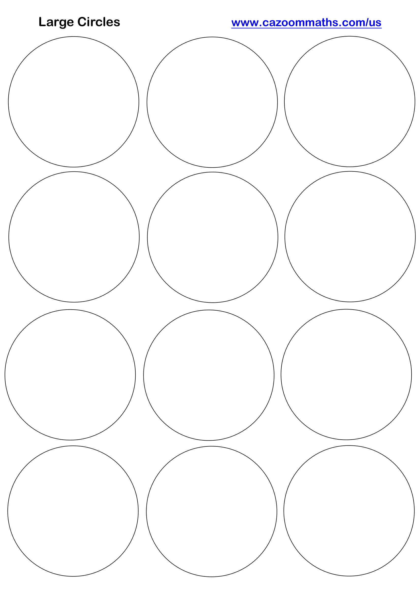 Large Circles Free Teaching Resource