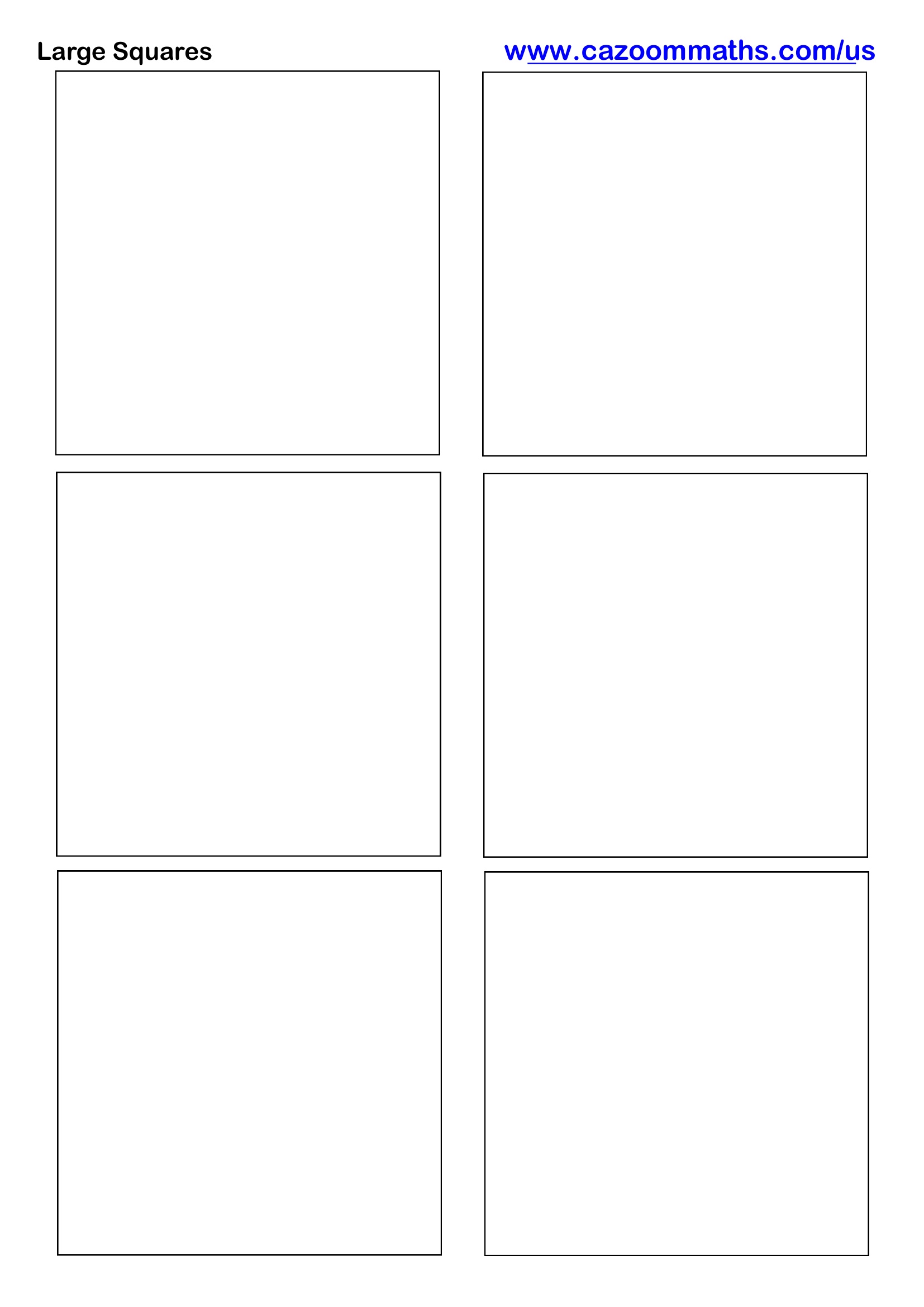 Preview of Large Squares Printable