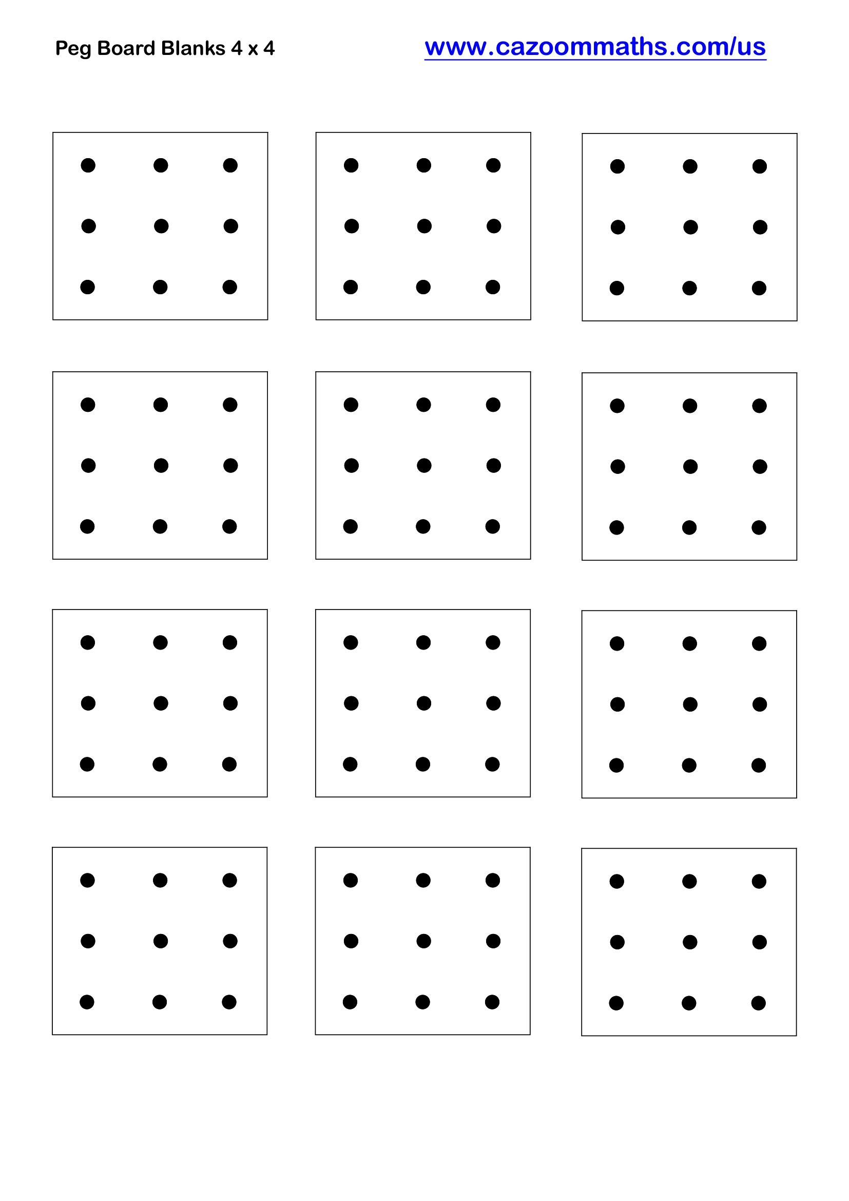 Preview of Peg Boards 3 x 3