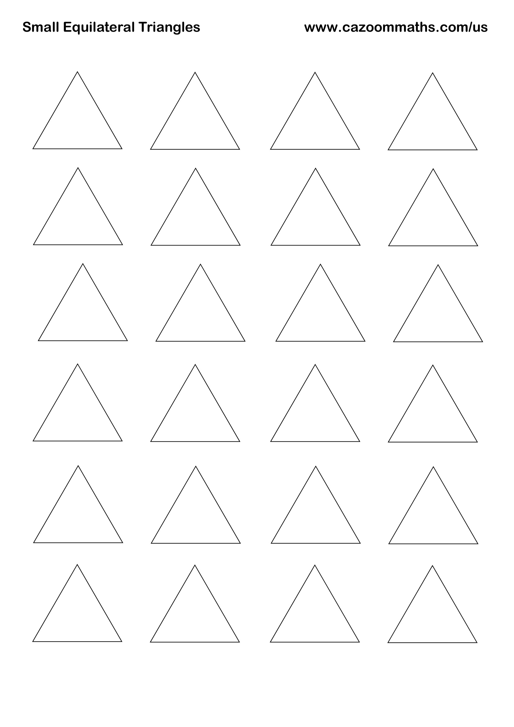 Small Equilateral Triangles Free Teaching Resource