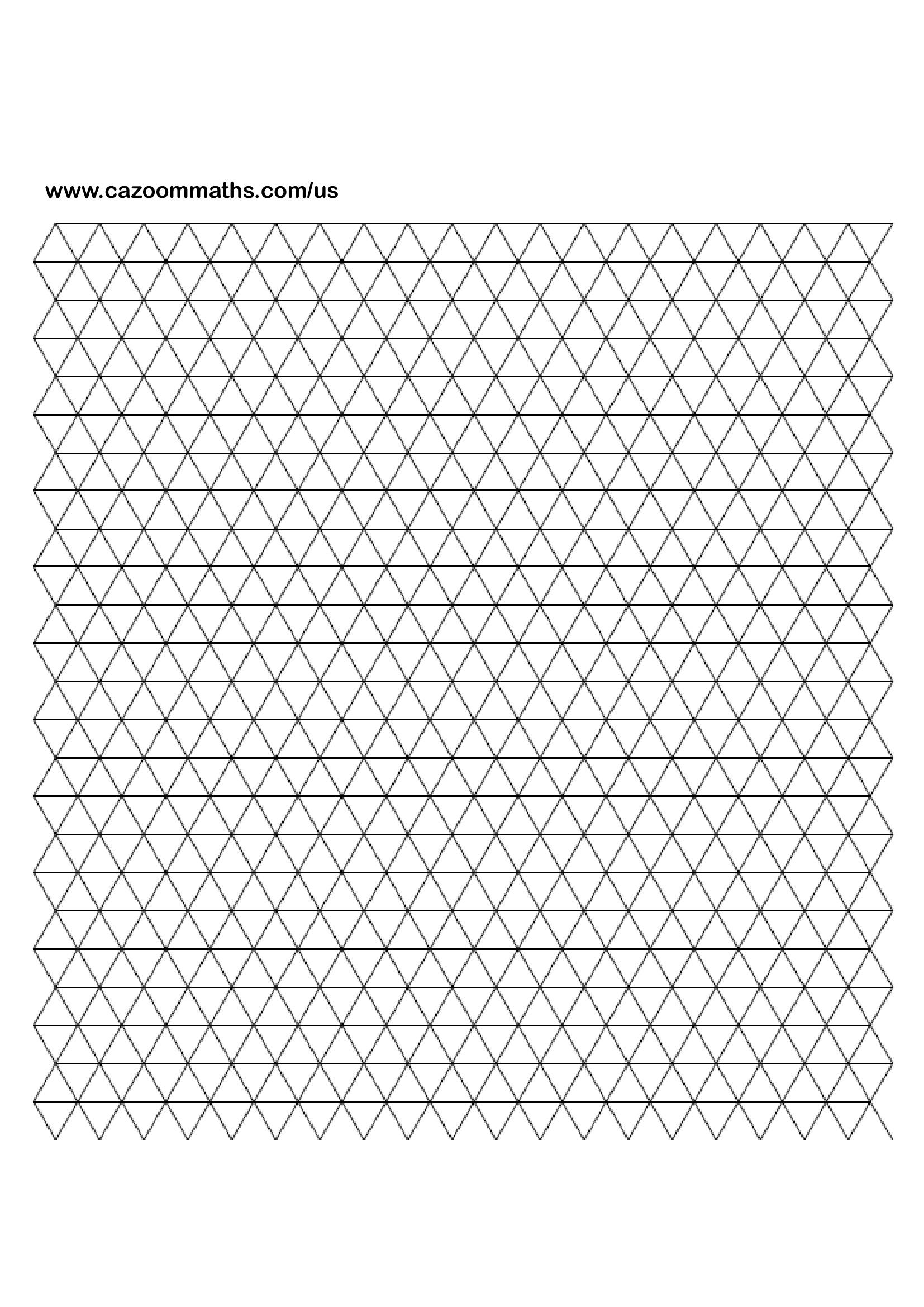 Triangle grid paper | FREE Teaching Resources | Cazoom Math