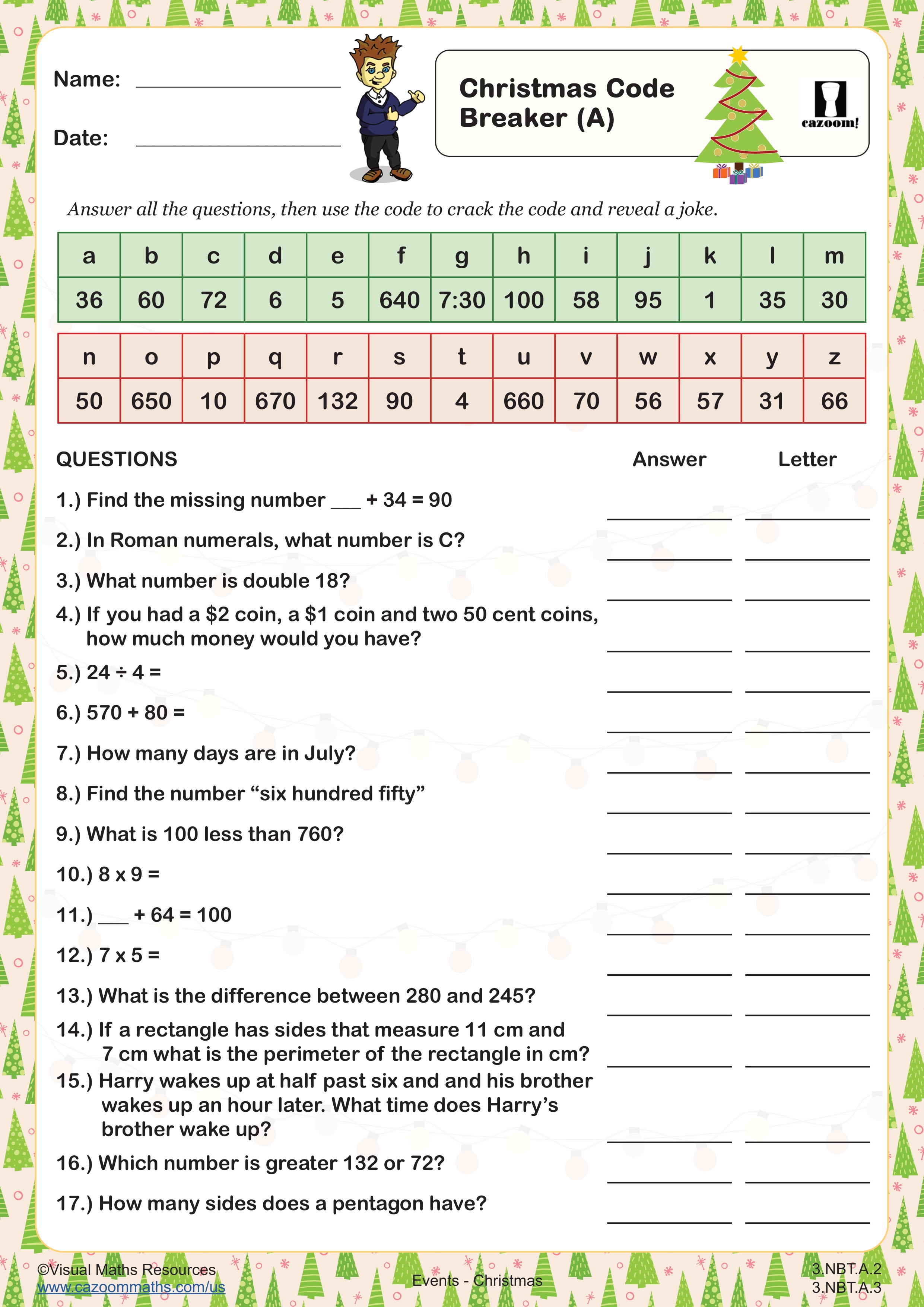 Preview of Christmas Code Breaker (A)