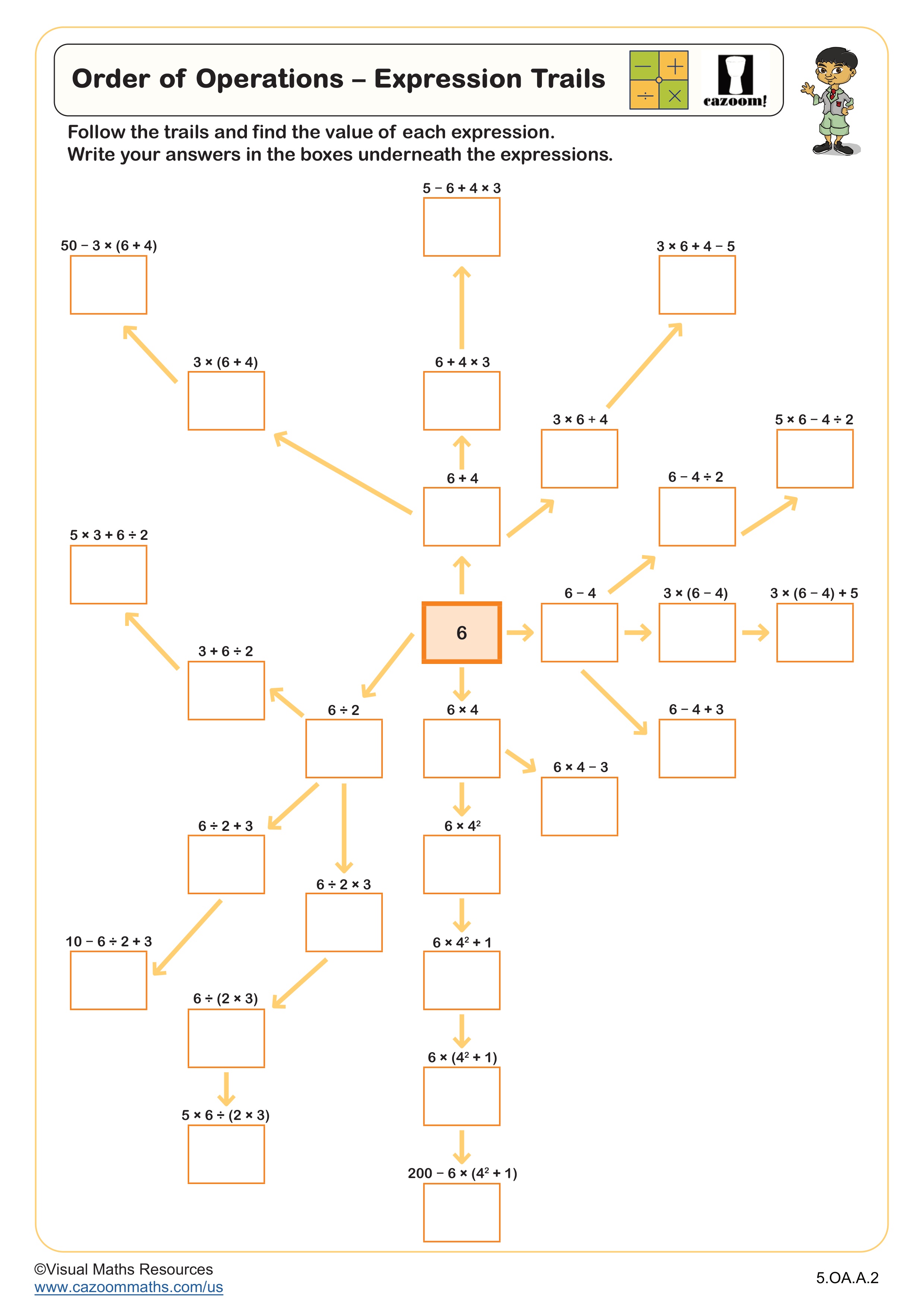 Preview of Order of Operations – Expression Trails