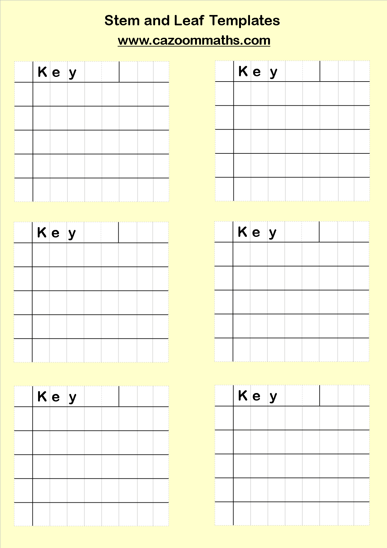 Blank Stem And Leaf Plot Template