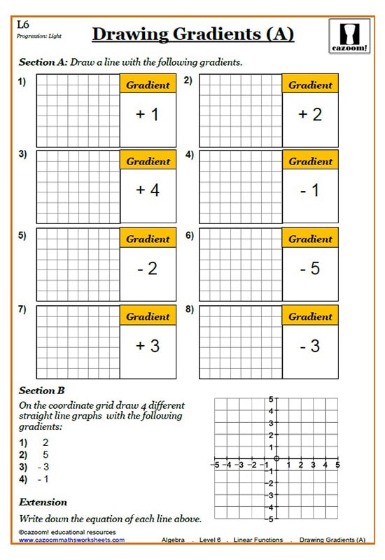 cazoom maths worksheets quadratic and cubic functions