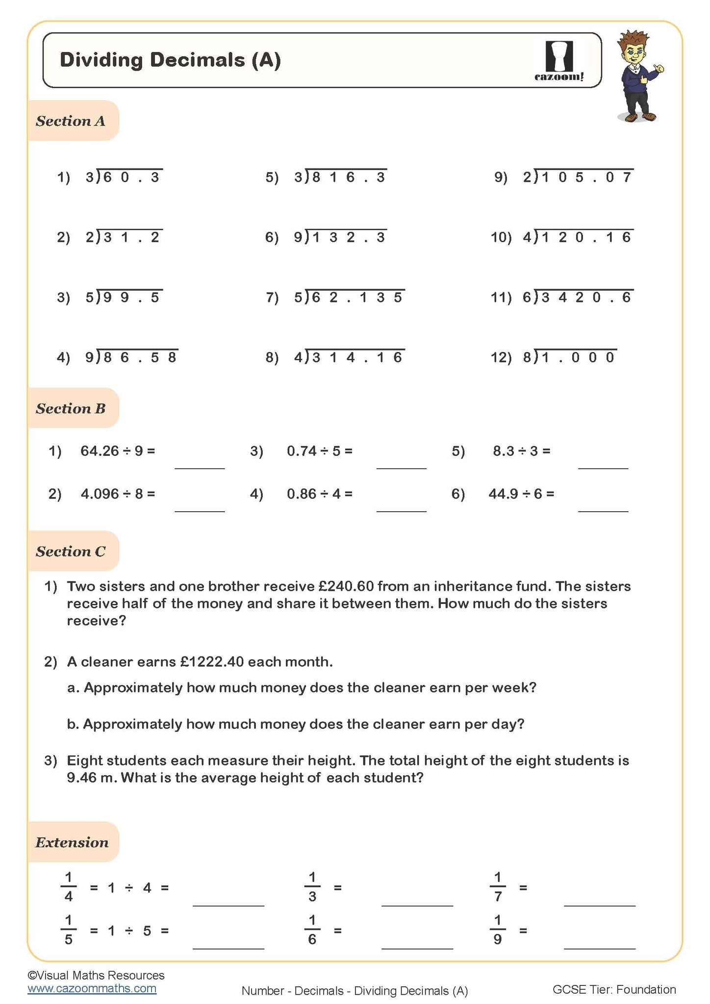 dividing-decimals-b-worksheet-cazoom-maths-worksheets