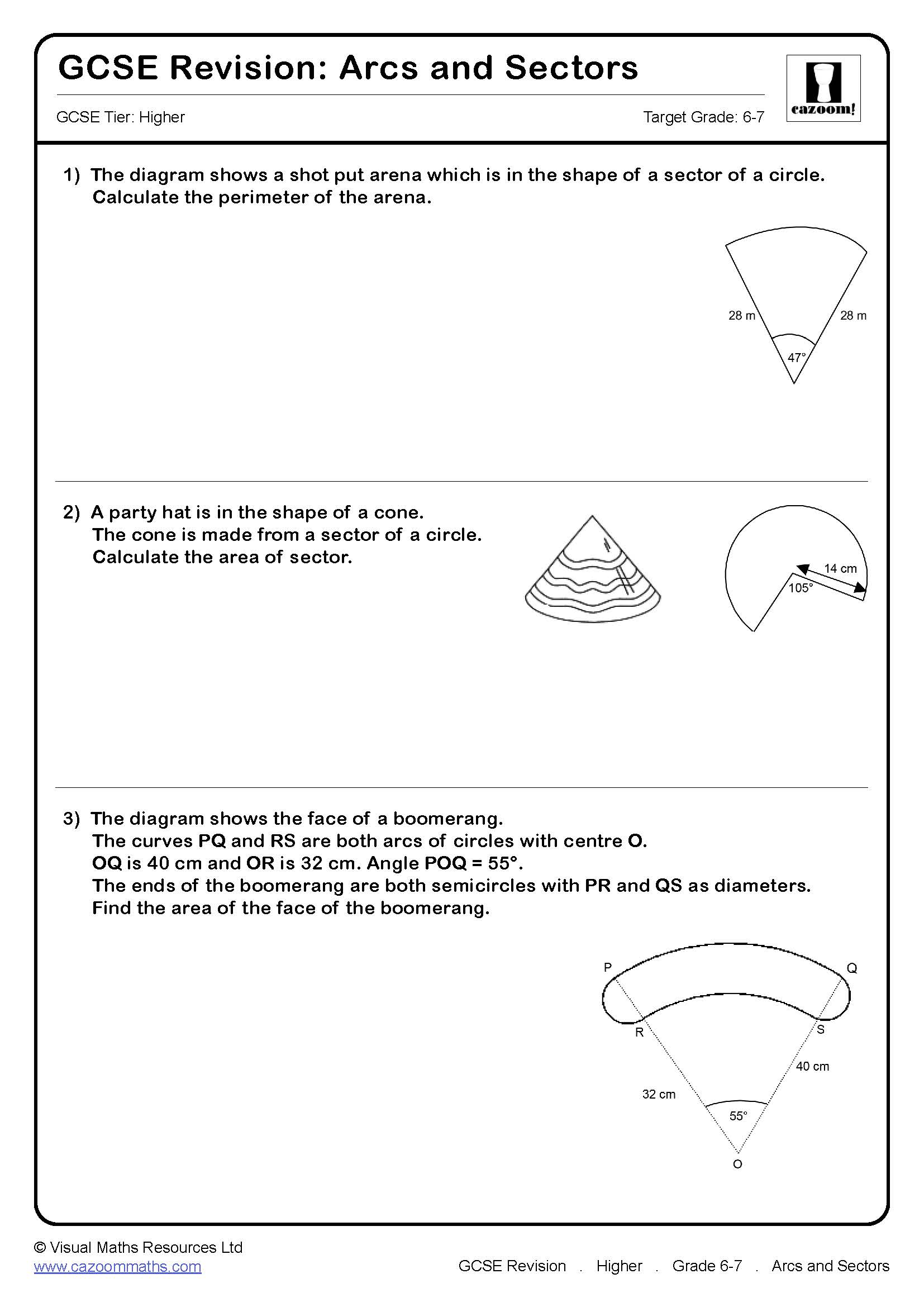 Arcs And Sectors GCSE Maths Revision
