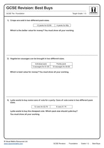 Best Buys GCSE Questions | GCSE Revision Questions
