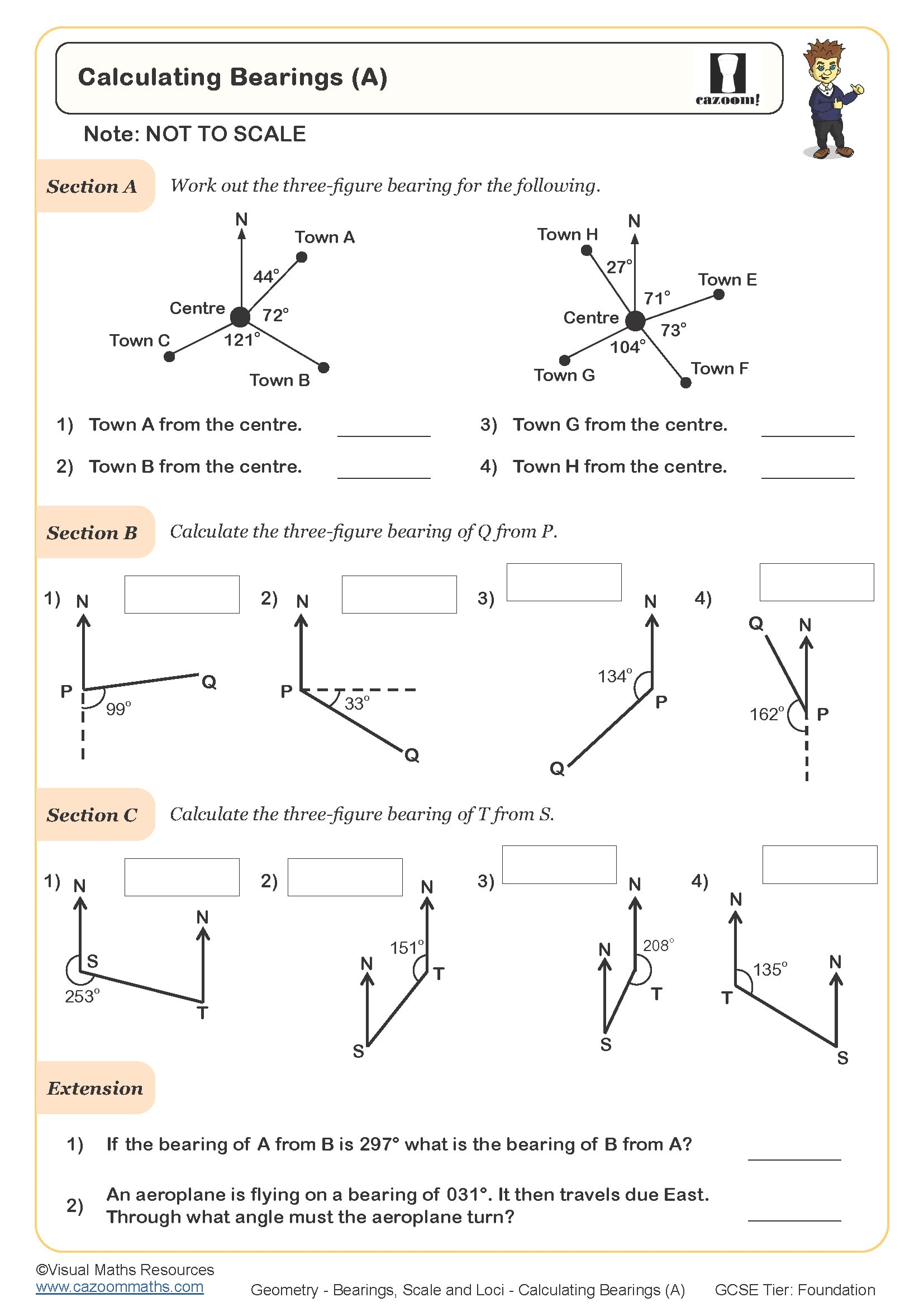 Preview of Calculating Bearings (A)