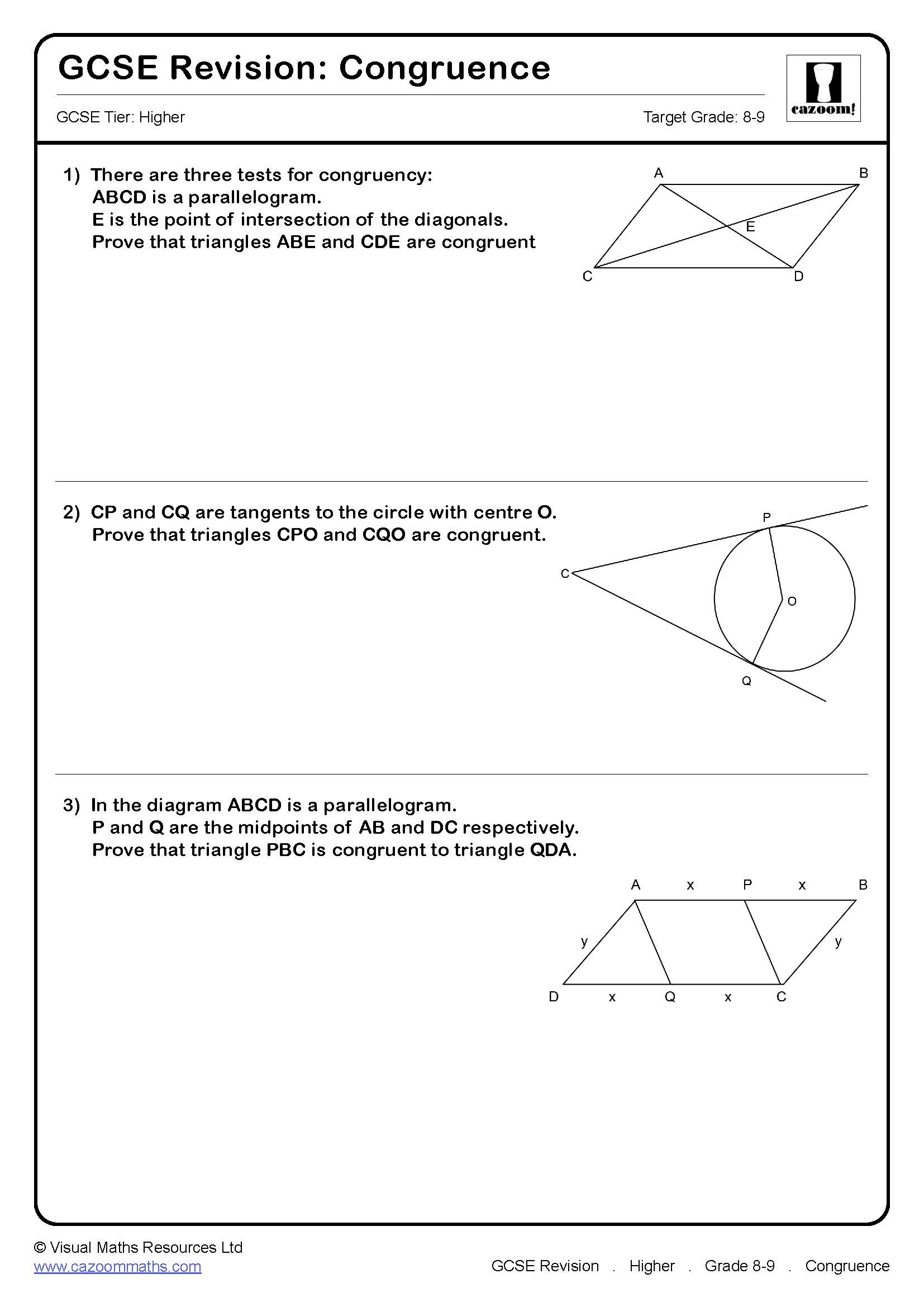 Preview of Congruence (B)