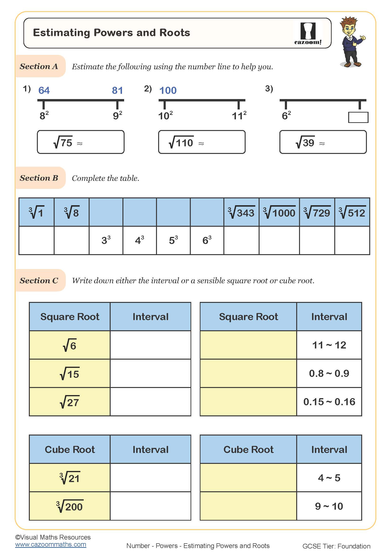 Preview of Estimating Powers and Roots