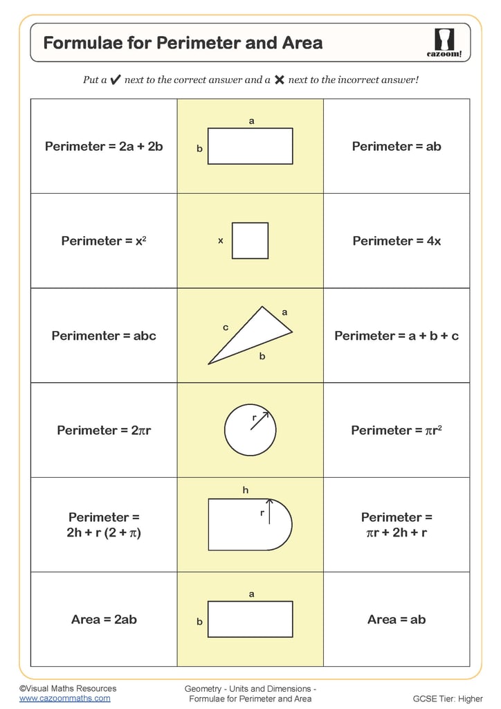 Formulae for Pyramids Cones and Spheres Worksheet Cazoom Maths Worksheets