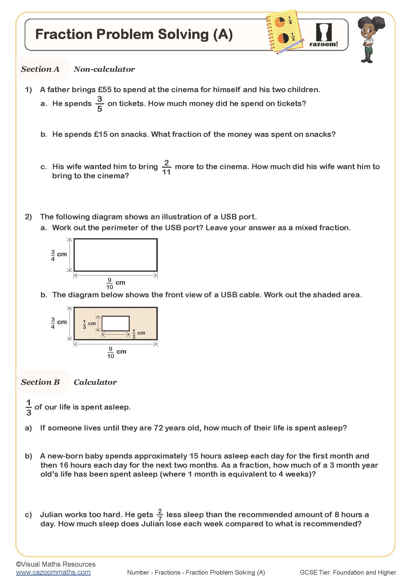 Preview of Fraction Problem Solving (A)