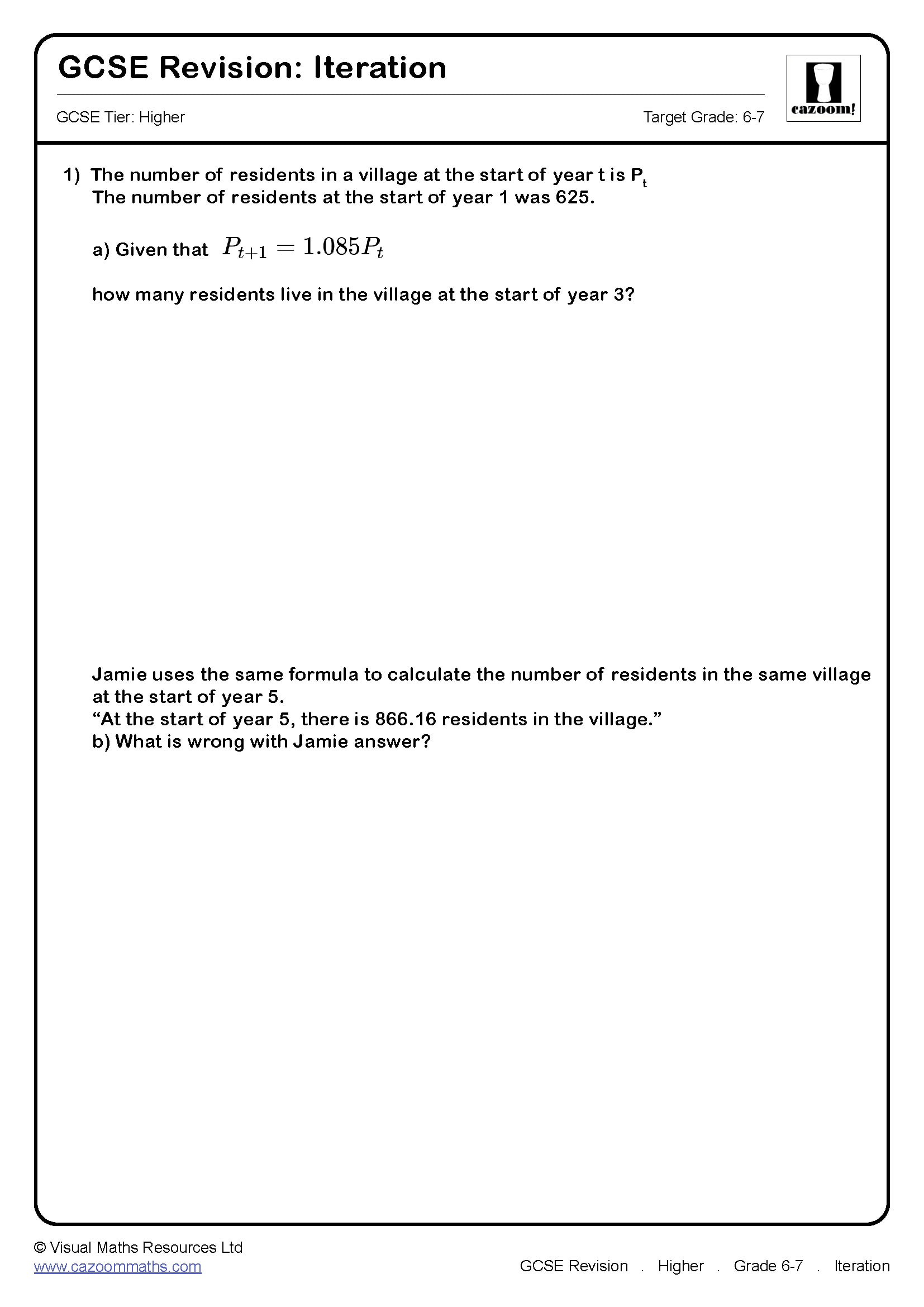 Iteration GCSE Maths Revision