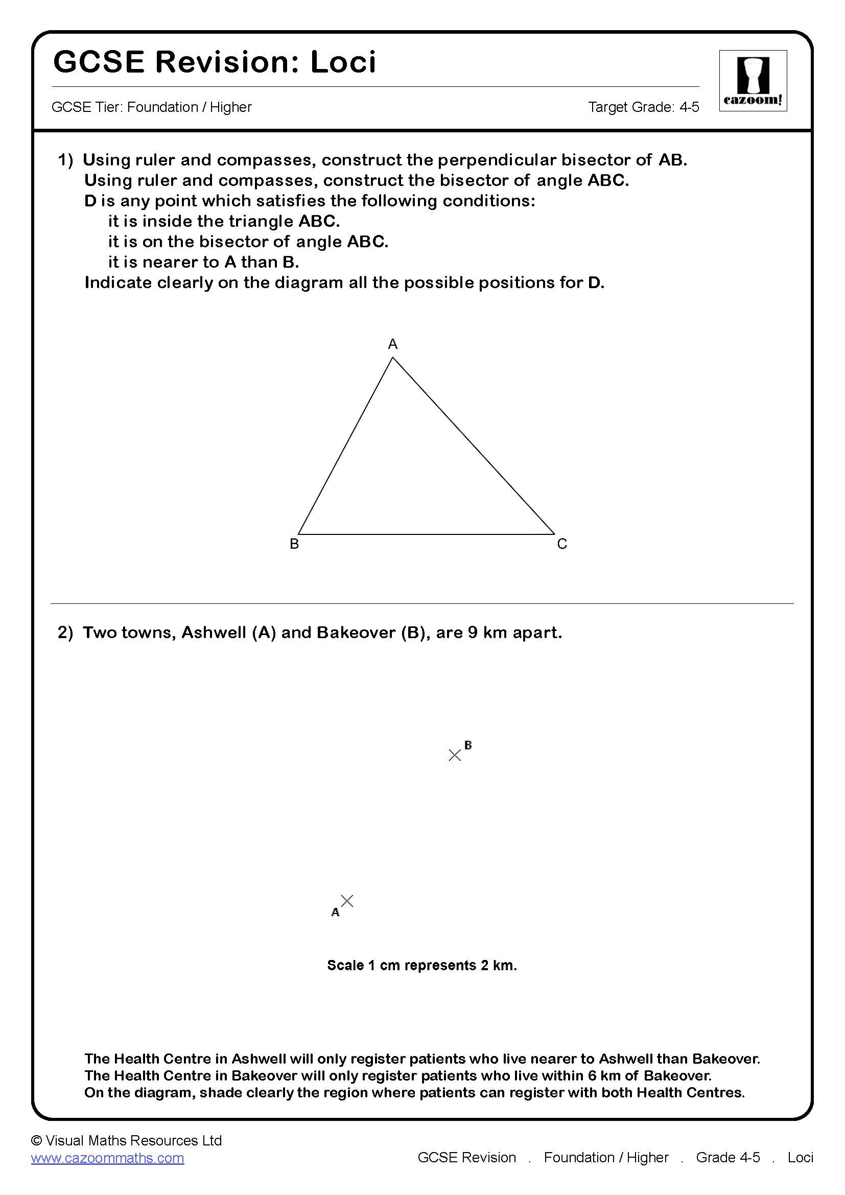 Loci GCSE Maths Revision