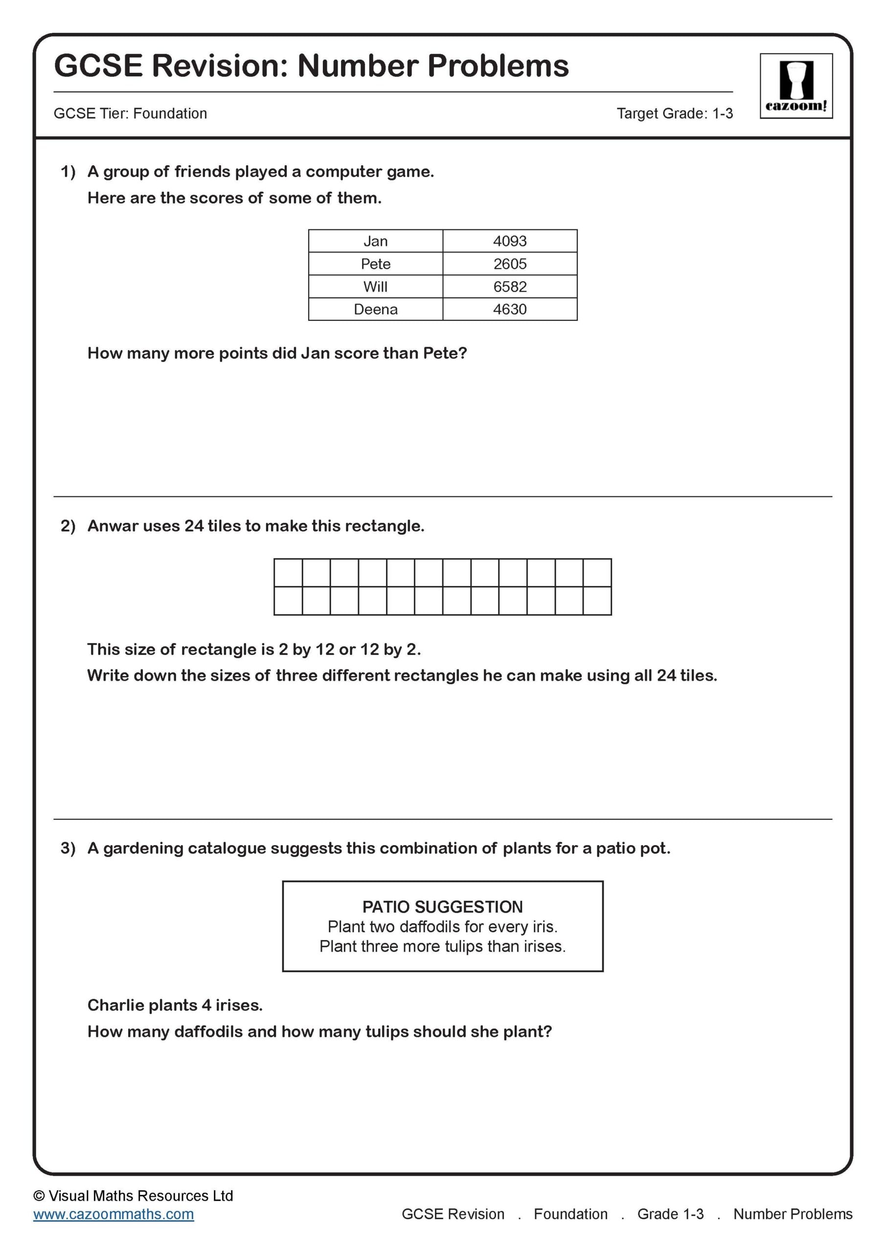 Preview of Number Problems