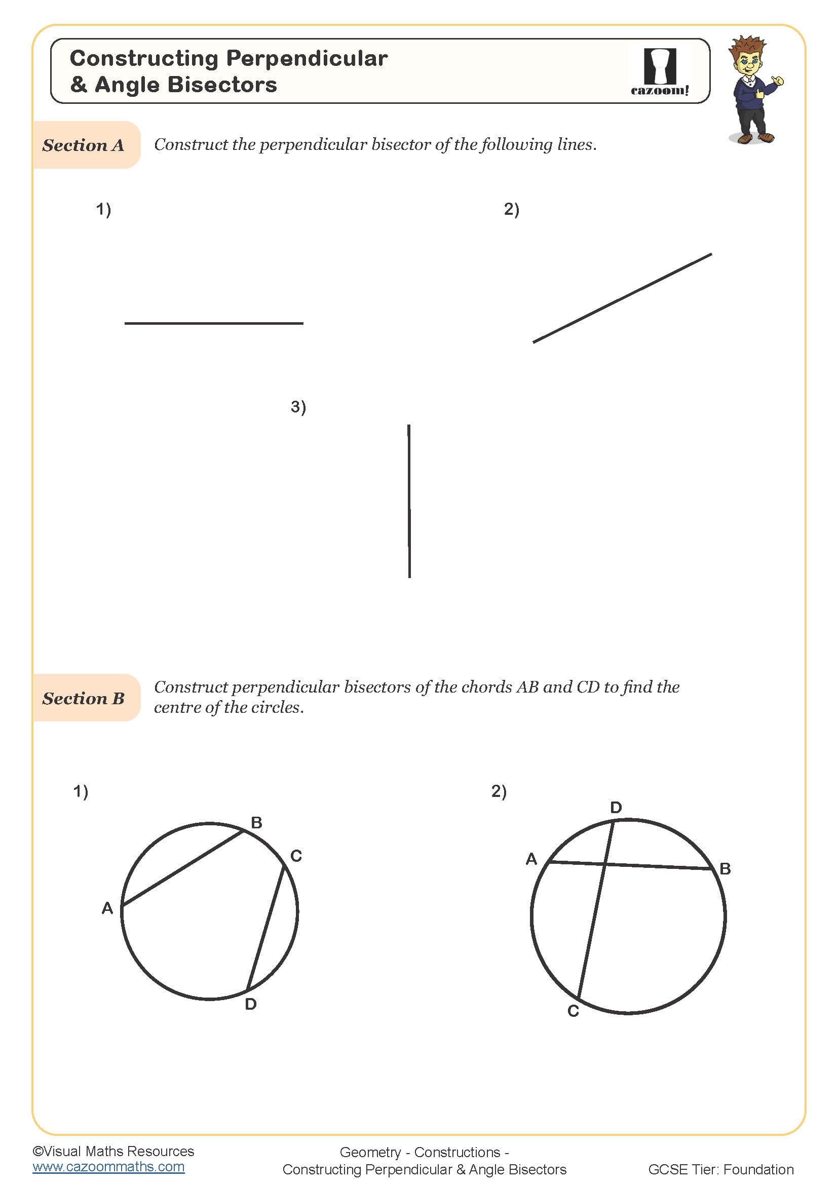 Preview of Constructing Perpendicular and Angle Bisectors