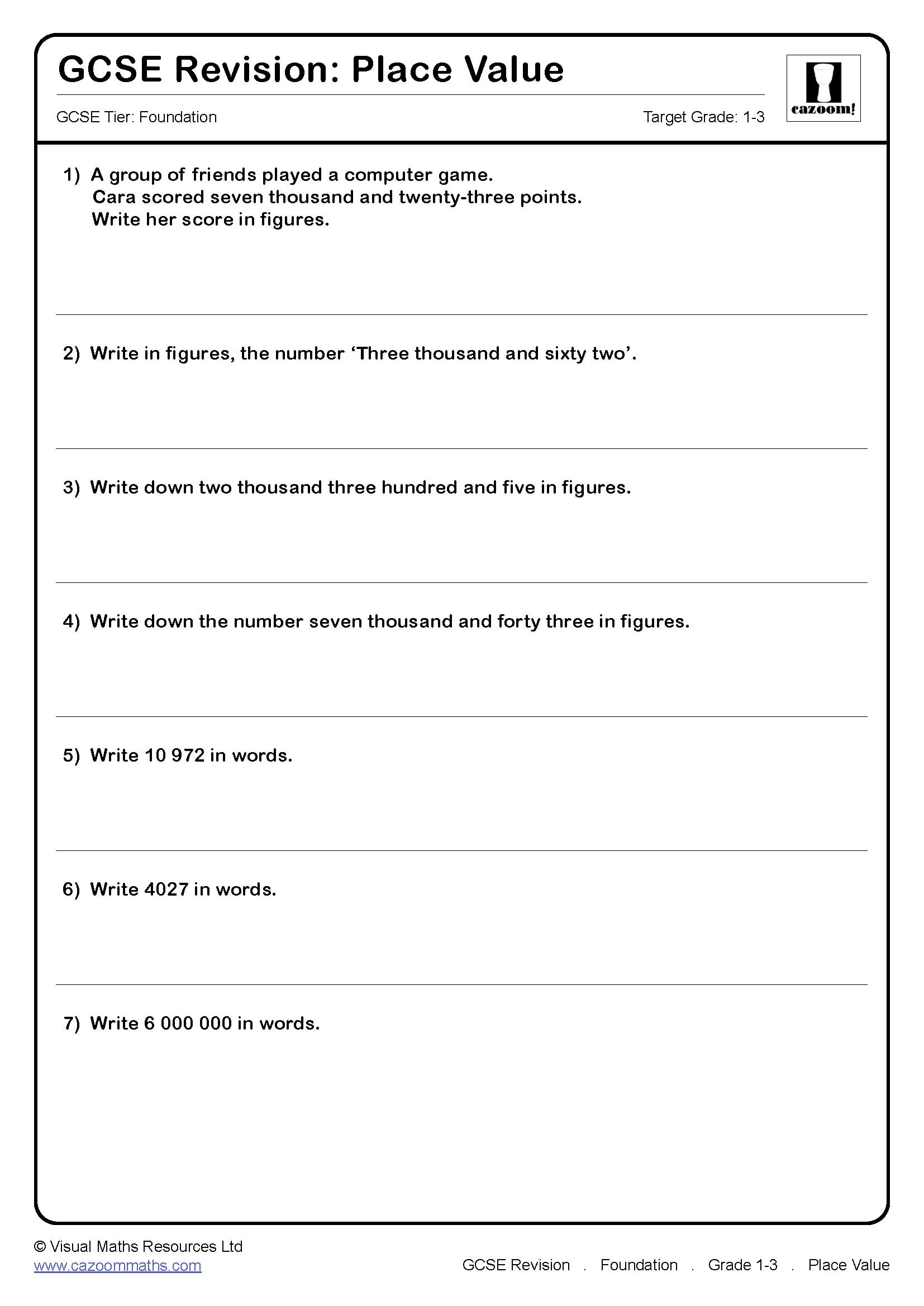 Place Value GCSE Maths Revision