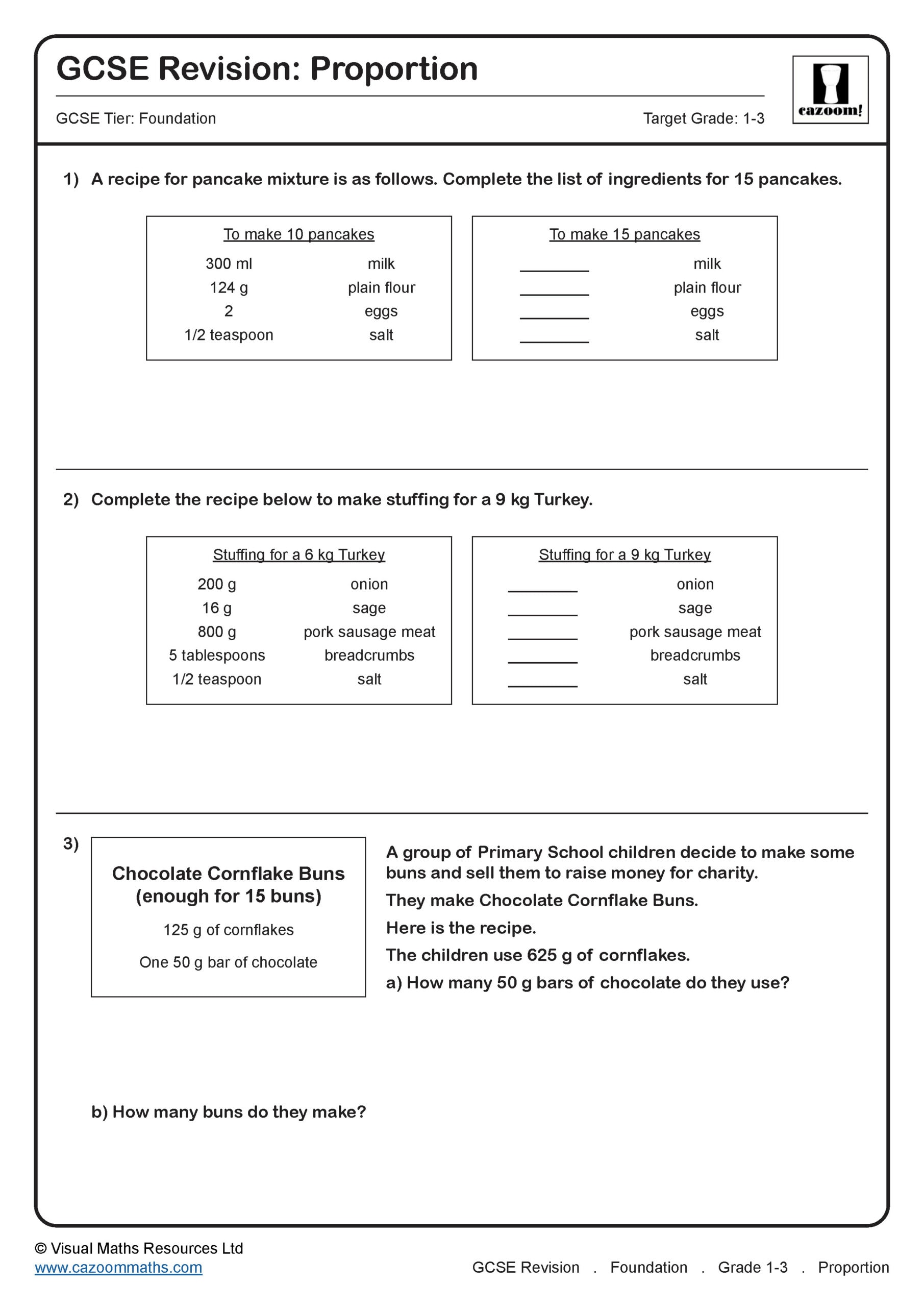 Proportion GCSE Maths Revision Scaled